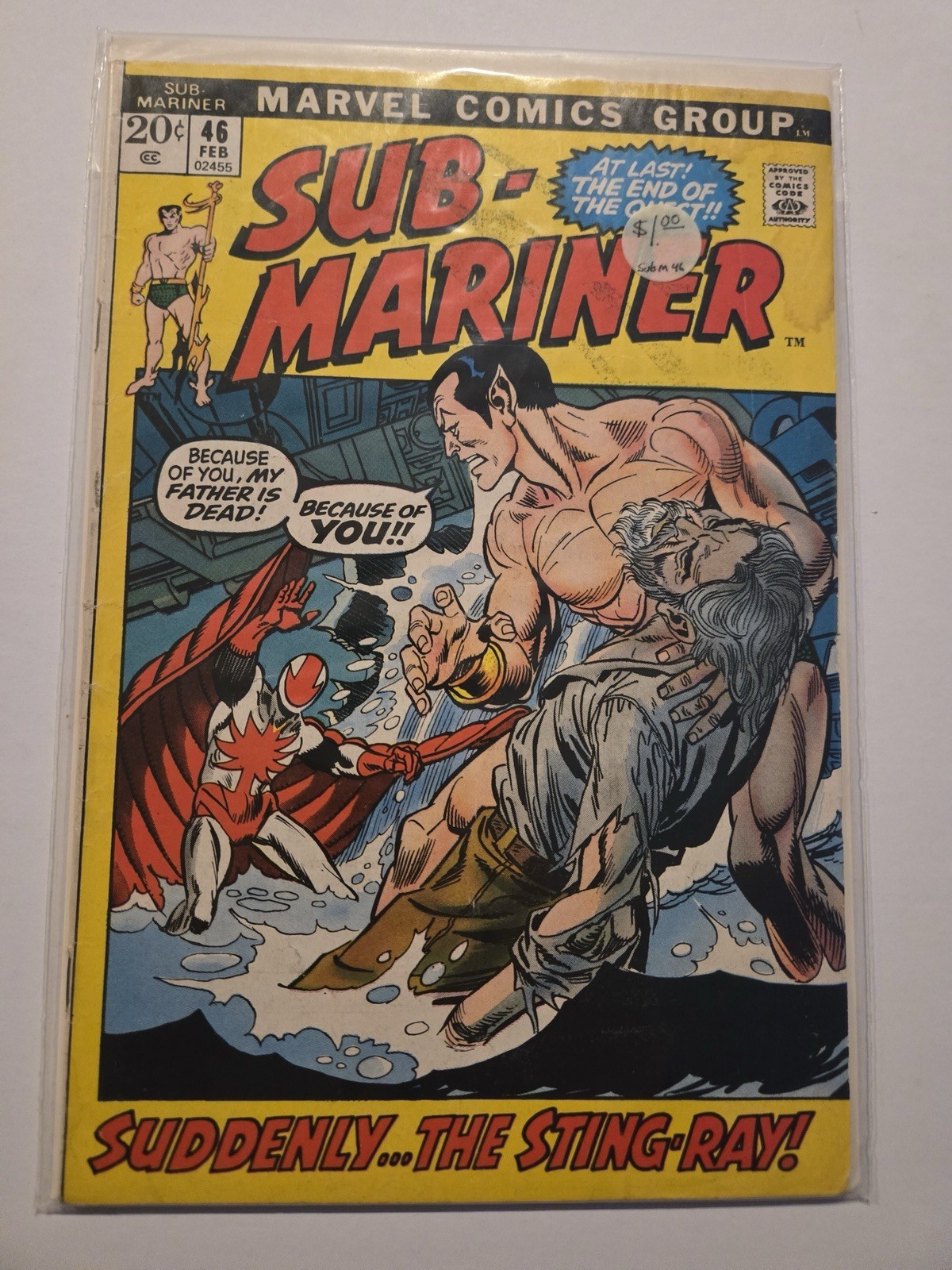 Sub-Mariner #46 Stingray Appearance Frank Giacoia Frank Ray Gil Kane 1972 Comic