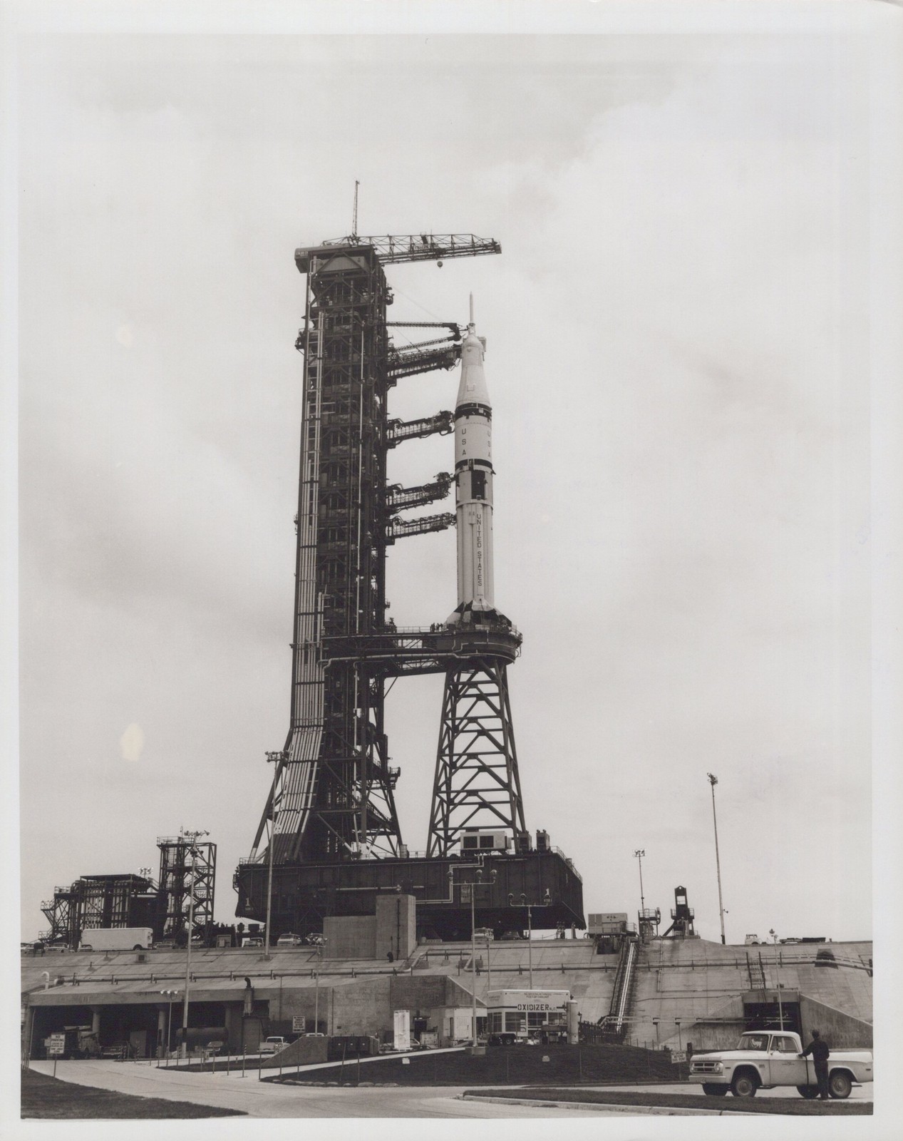 Skylab 2 Saturn 1-B Pad B KSC launch prep 1973 – Original NASA Photo