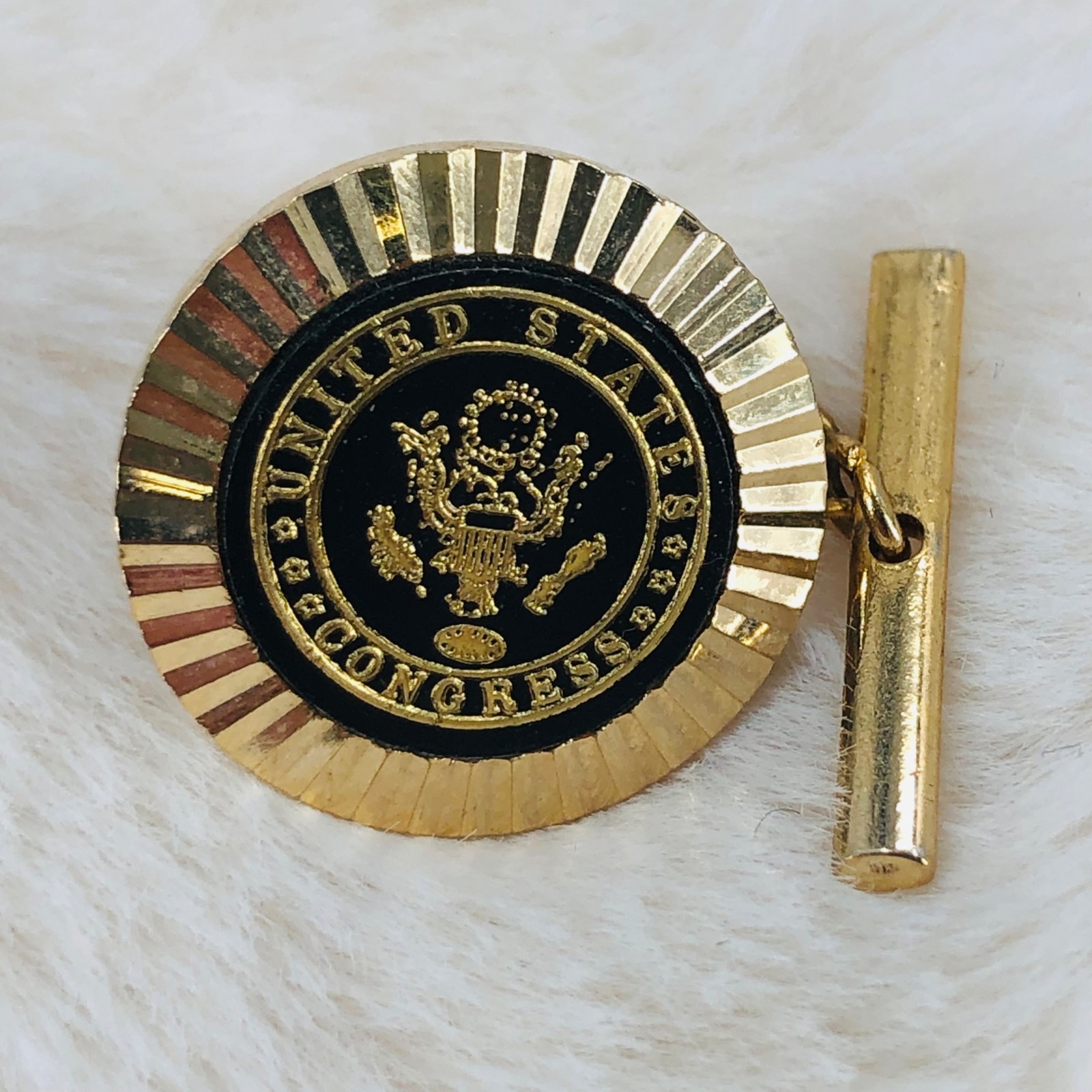 United States Congress Gold Tone Tie Tac Lapel Pin