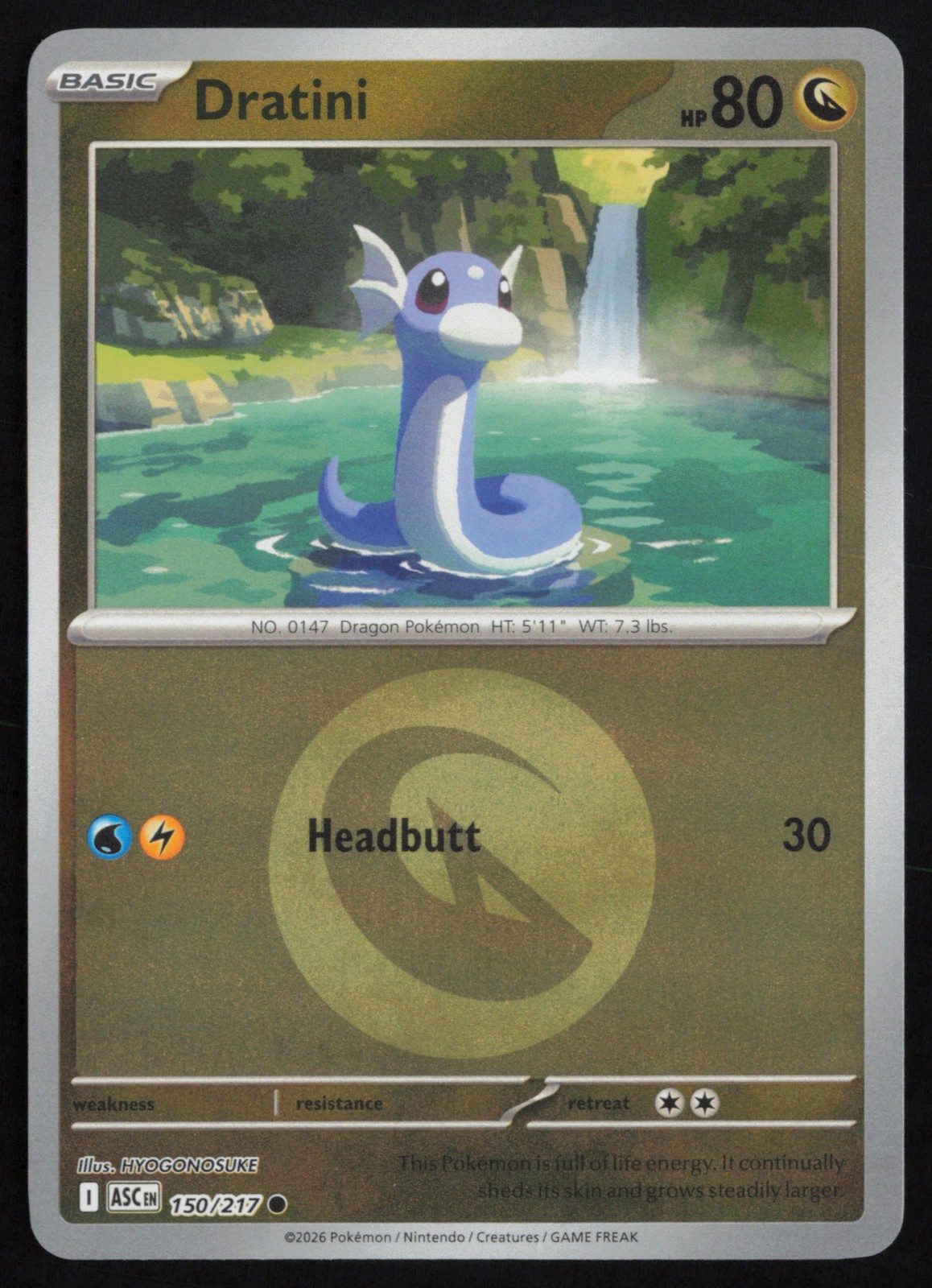 Dratini (Energy Symbol Pattern) 150/217 Reverse Holo ME: Ascended Heroes