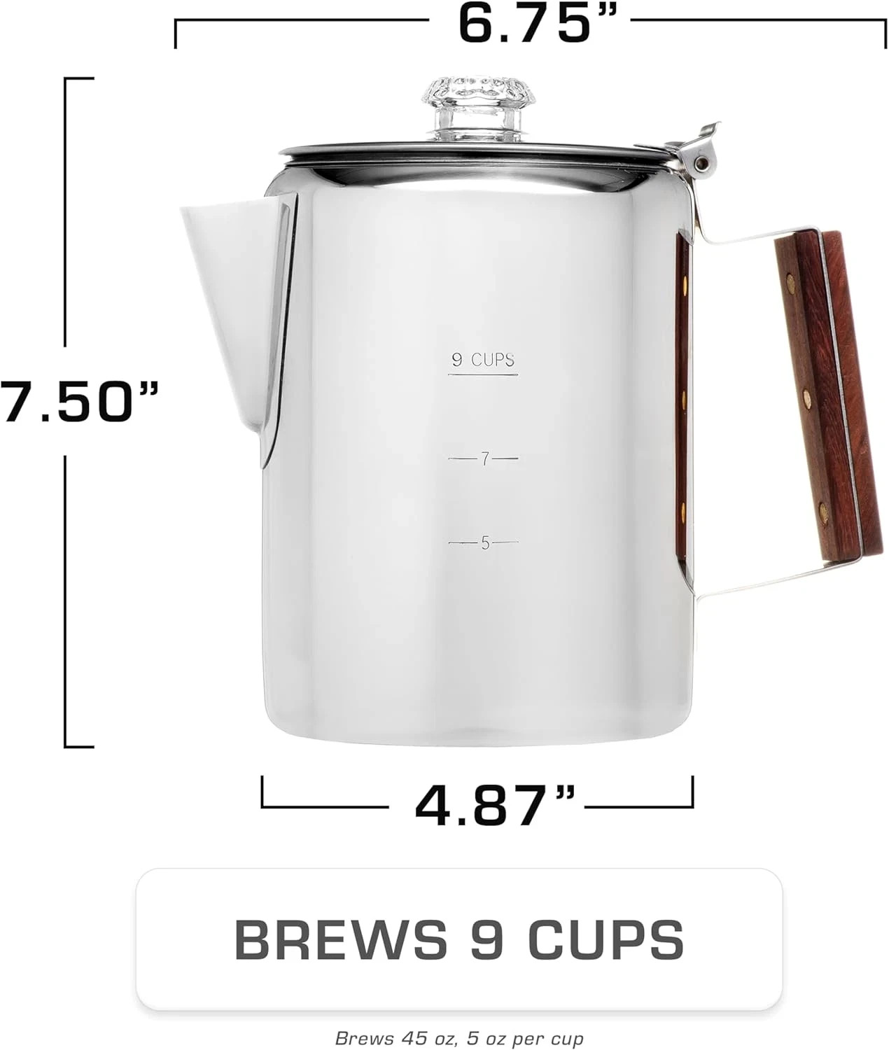 COLETTI Bozeman Induction Coffee Maker — Percolator Coffee Pot, Coffee Percolato