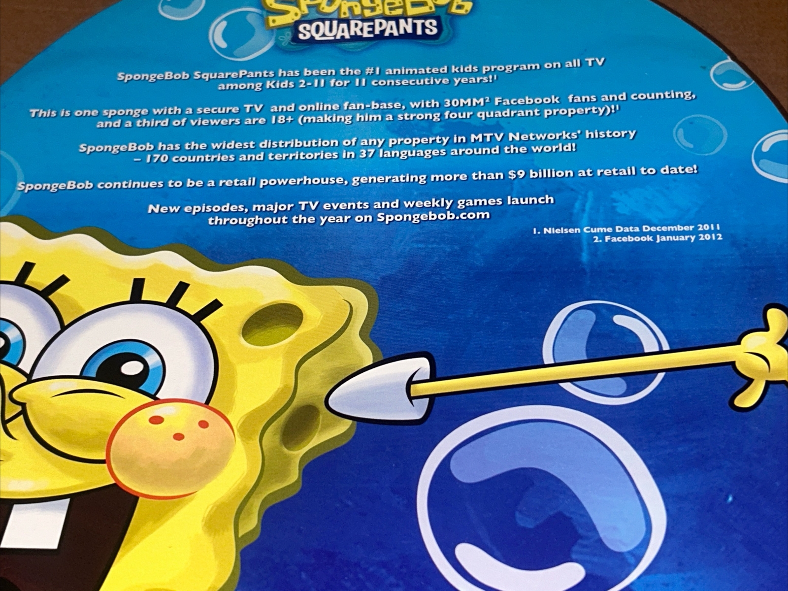Rare SpongeBob SquarePants General Mills Water Squirter Toys Promo Press Kit