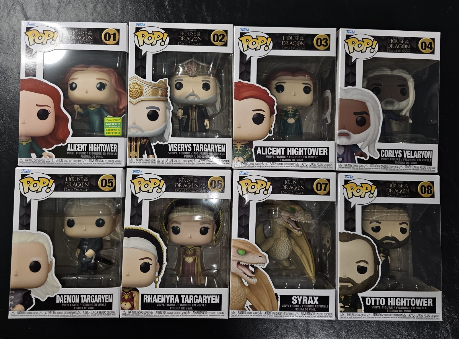 Funko Pop! House Of The Dragon Wave 1 Complete Set of 8 #’s 1-8 Daemon Targaryen