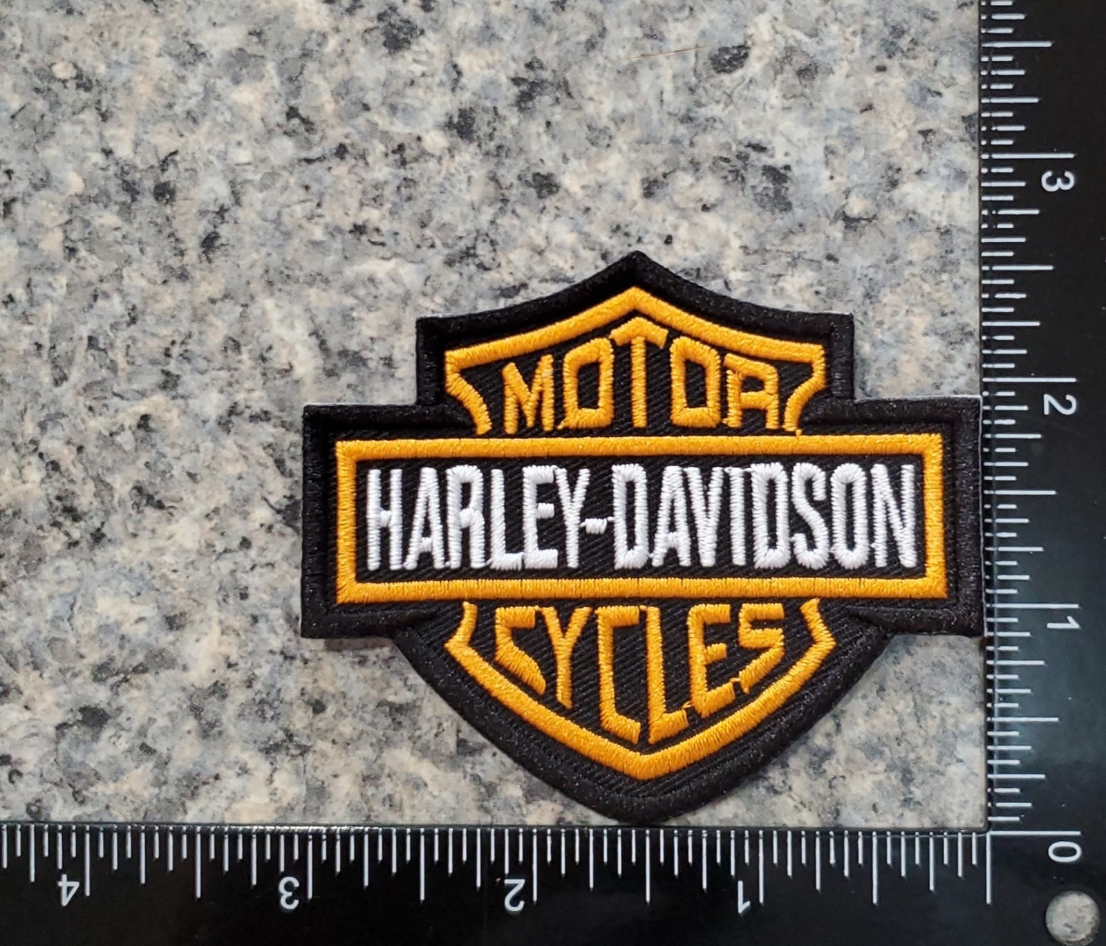 Harley Davidson Bar & Shield Patch Embroidered sew-on/Iron patch. 3″x2.75″