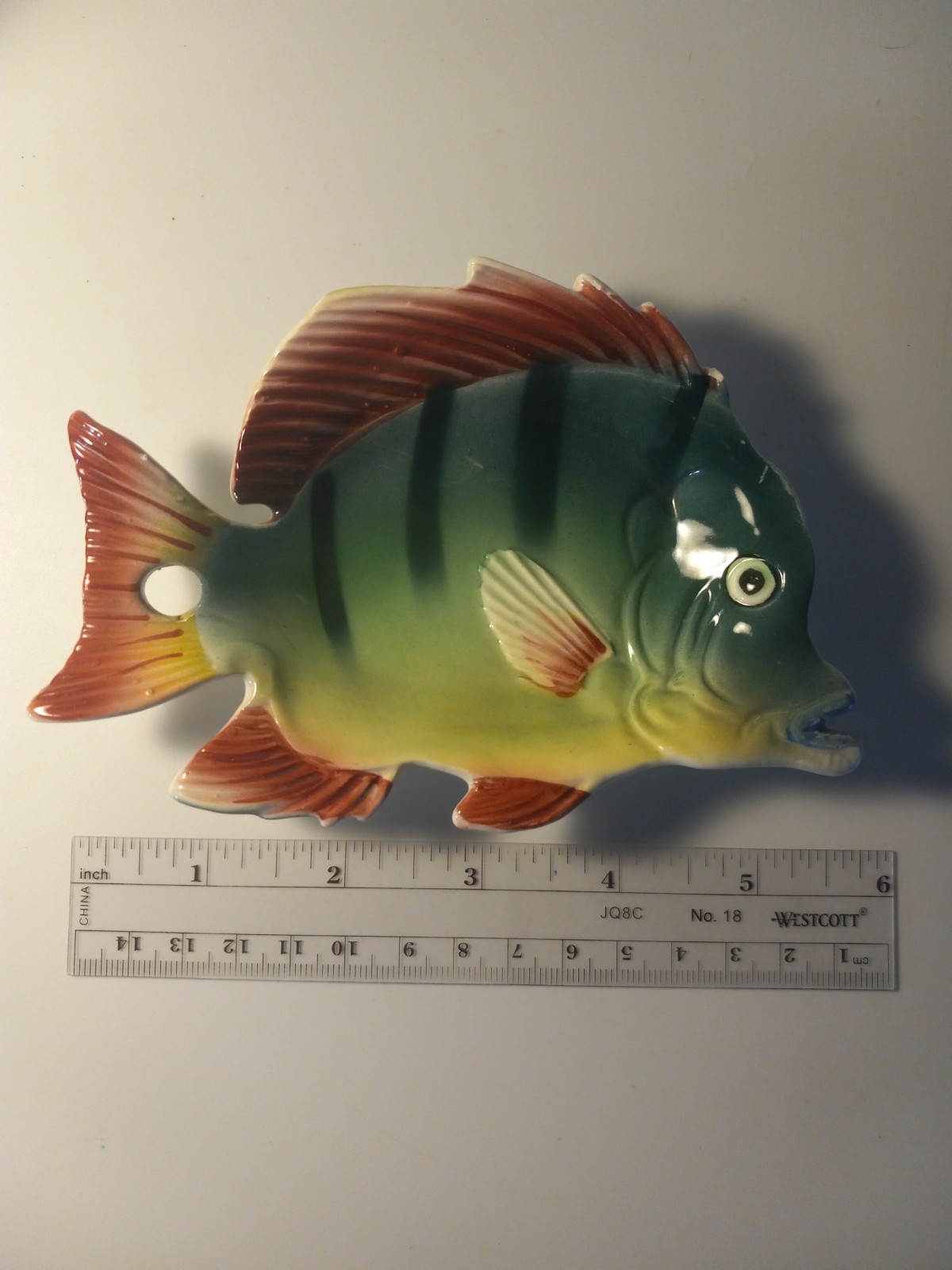 Vintage Japan Fish Display Plate Sea Bass Wall Display Sushi Plate