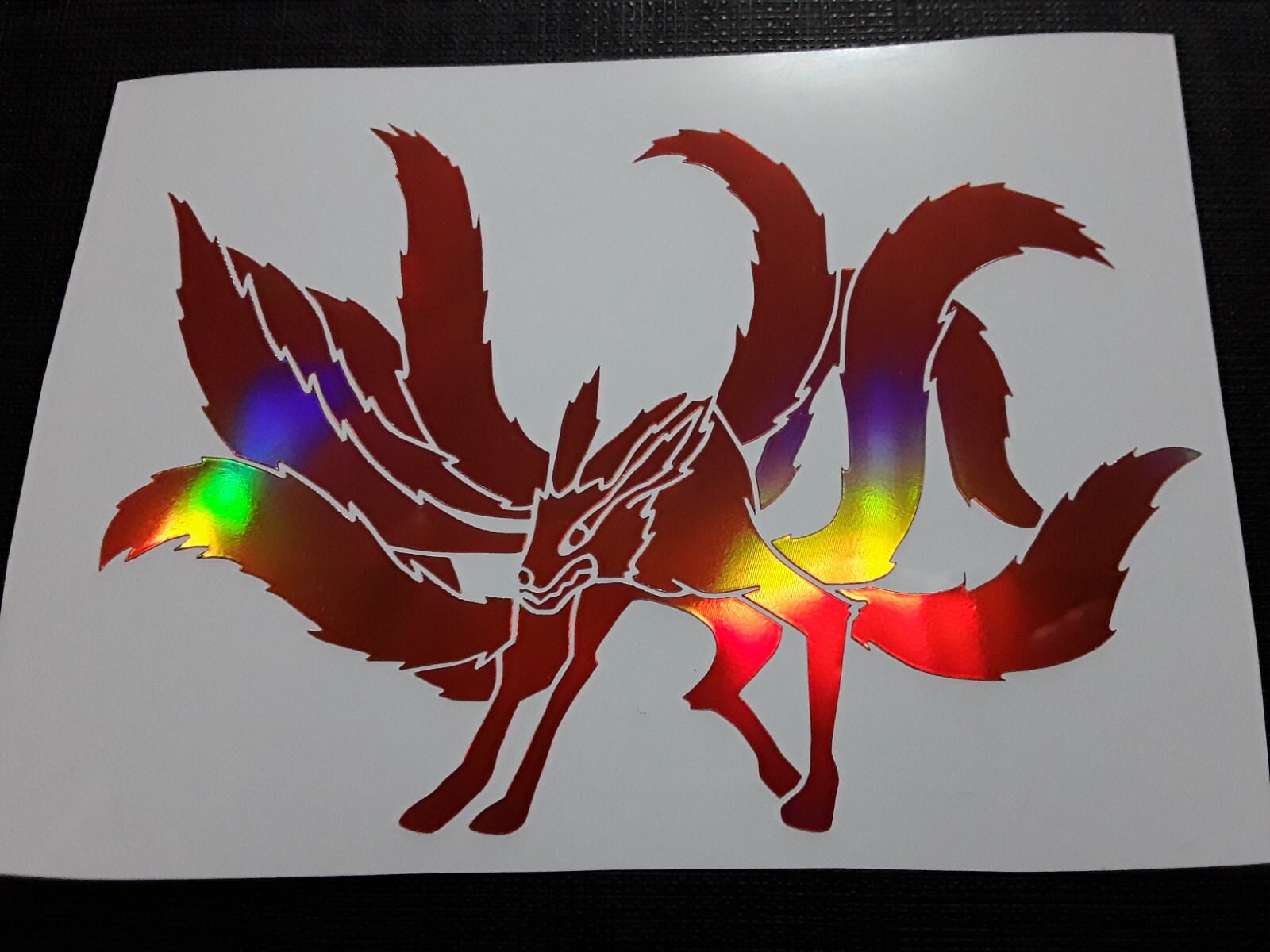 Kurama Nine-Tails Holographic Foil Holo Naruto Sticker Vinyl Decal Waterproof!