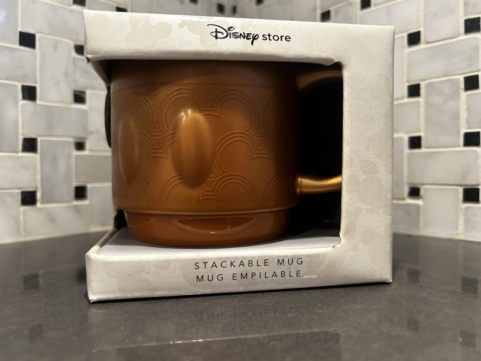 Disney Store Mickey Memories Ceramic Stackable Mug February Limited Edition New