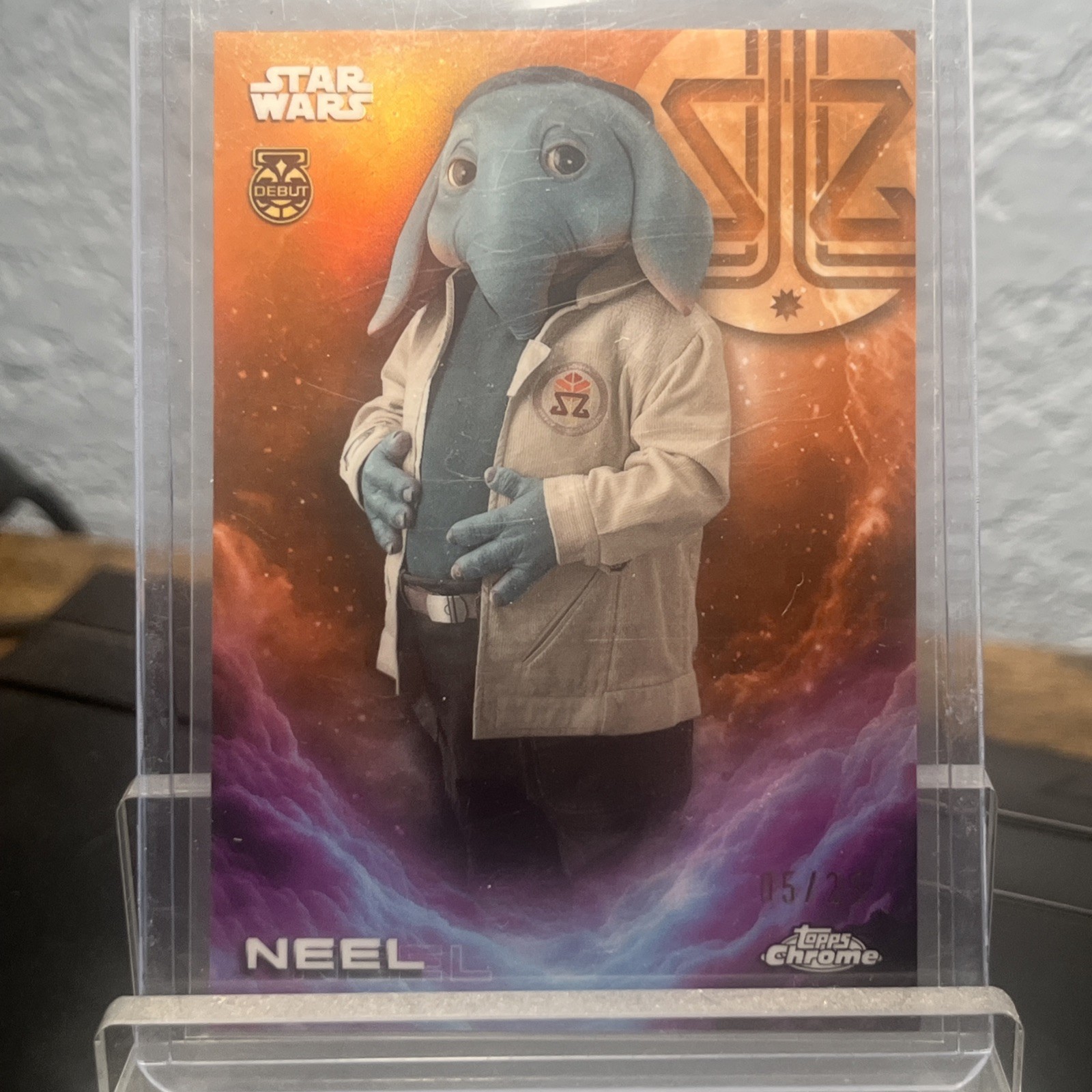 Topps Star Wars Skeleton Crew Chrome Neel #137 Orange Sapphire 05/25