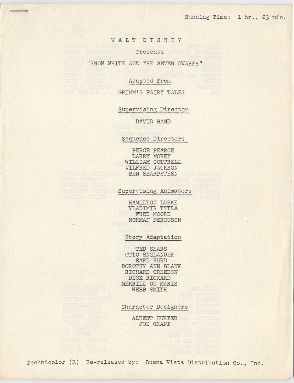 Disney SNOW WHITE AND THE SEVEN DWARFS 13-pg Publicity Release for 1975