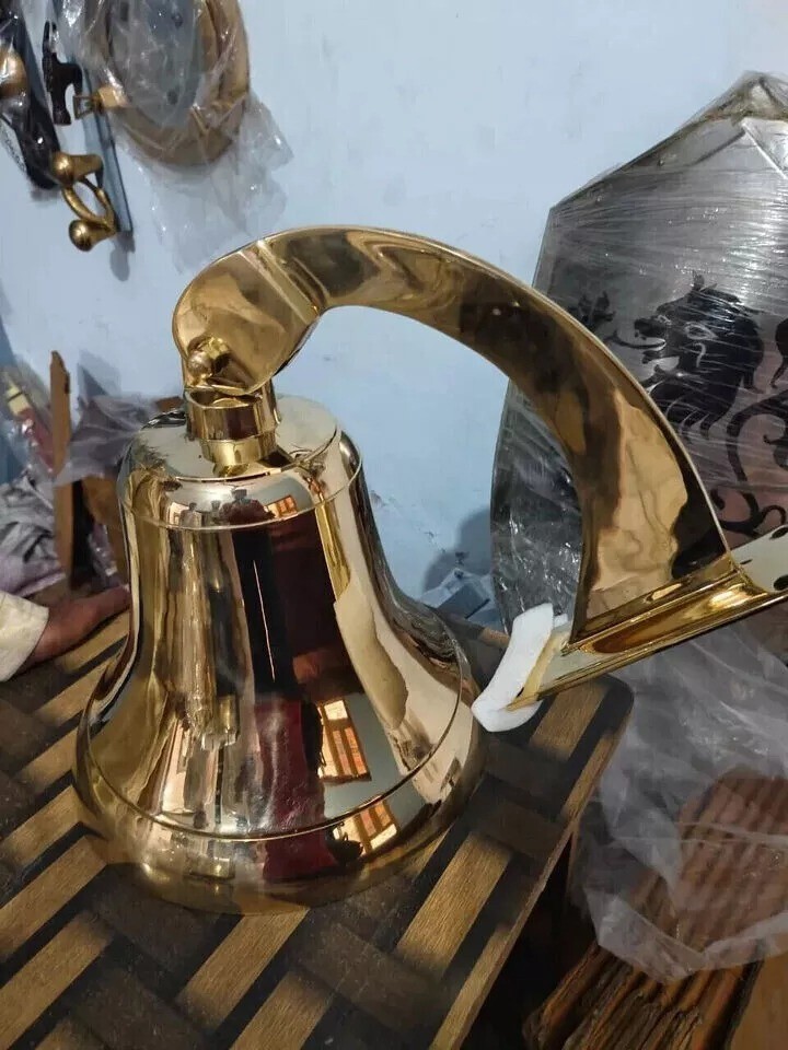 18″Big Nautical Solid Brass Ship’s Boat Bell Marine Maritime Wall Decor GIFT