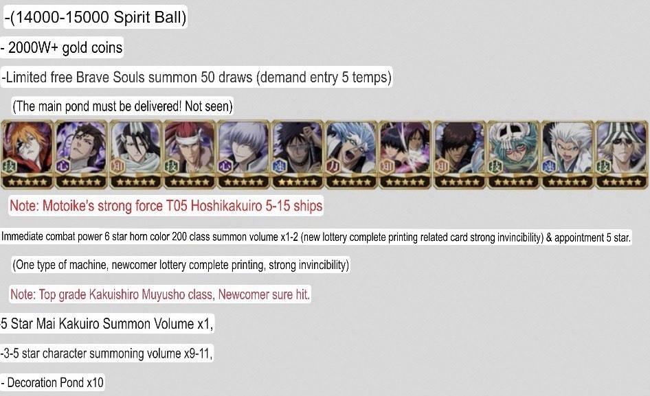 Bleach Brave Souls + 14000 💎 + 2000 Coins