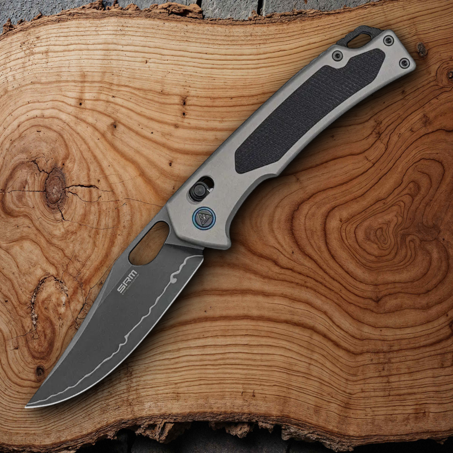 SRM Knives Retriever Folding Knife 3½” 140Cr Steel Blade Aluminum/G10 Handle