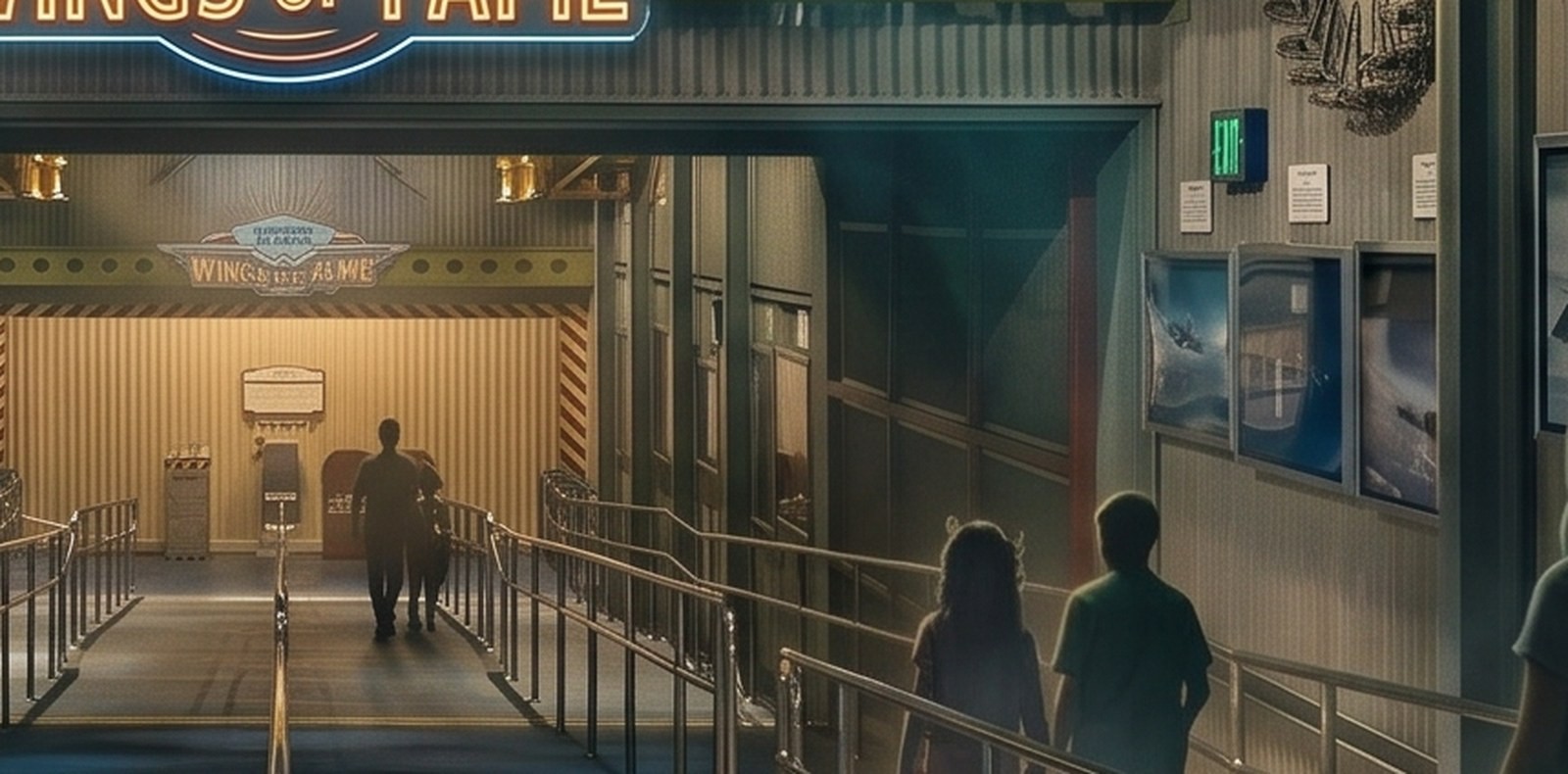 Soarin Across America Interior Queue Concept Art Attraction Poster 12×18 Glossy