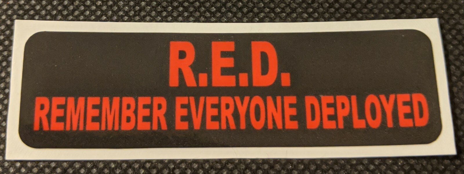 R.E.D. Remember Everyone Deployed Veteran Helmet Sticker Biker Helmet Decal