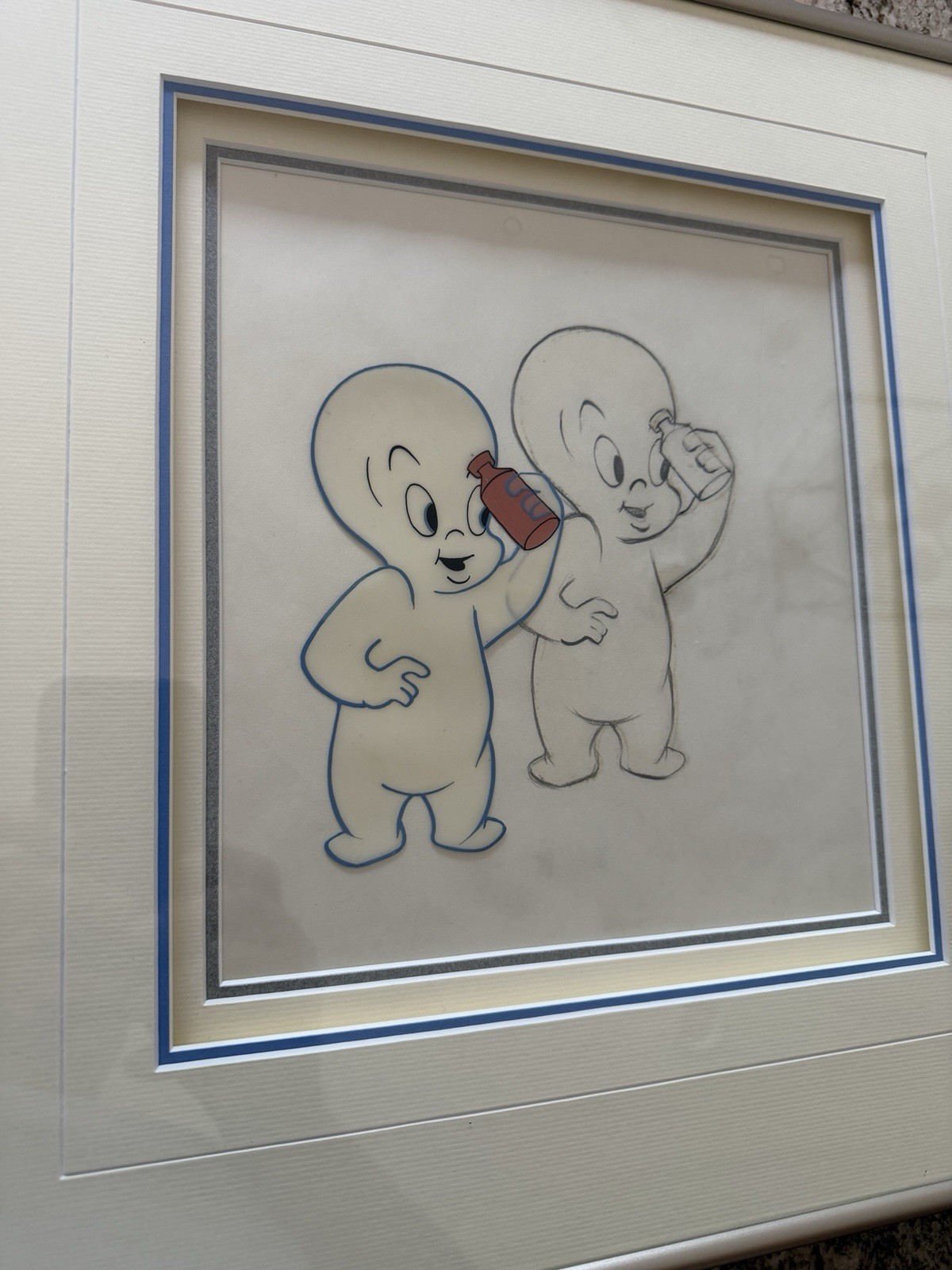 Casper the Friendly Ghost Framed Animation Cel, 1950s Famous Studios