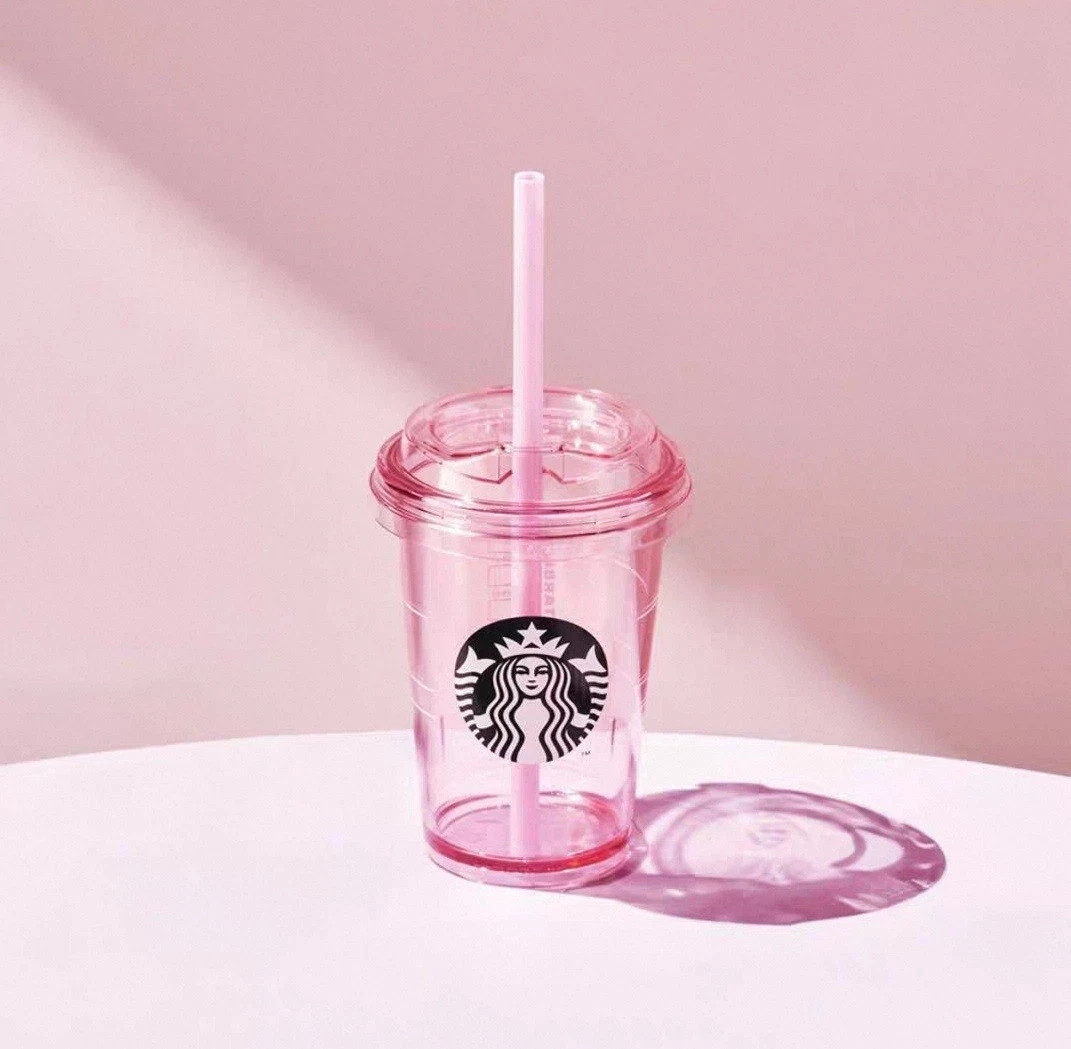 2026 Starbucks Korea Sakura Pink Transparent Cold Cup 10oz- Collectible Tumbler