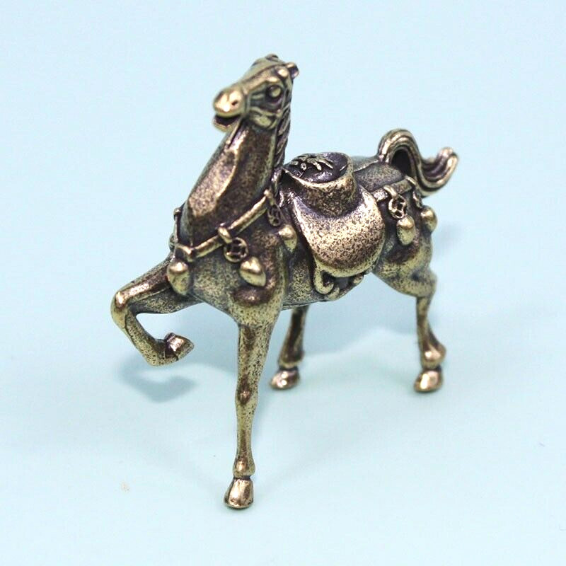 Brass Horse Figurine Statue Animal Figurines Toys House Desktop Decoration