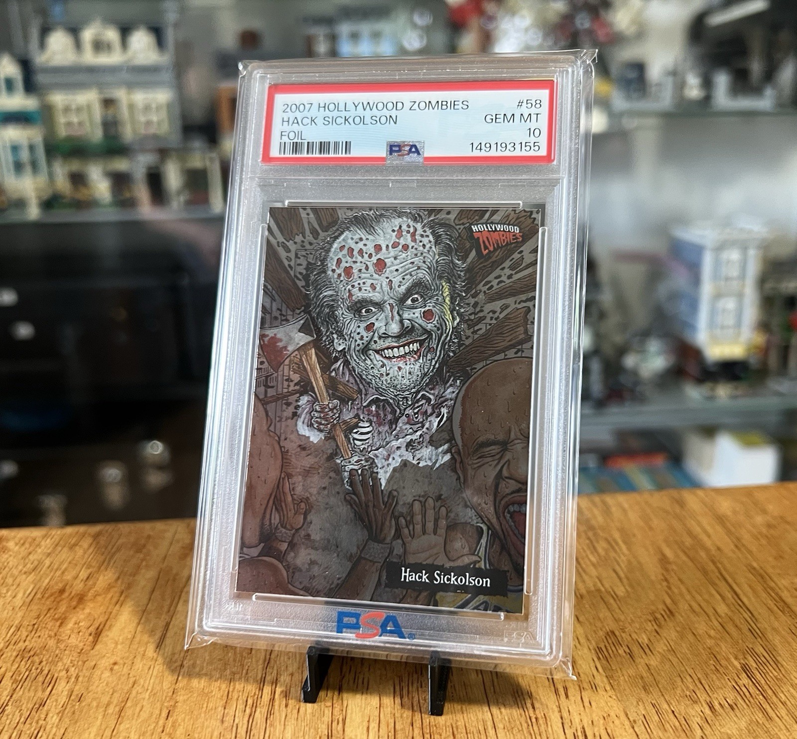 Rare PSA 10 Hack Sickolson FOIL Jack Nicholson 2007 Topps Hollywood Zombies #58