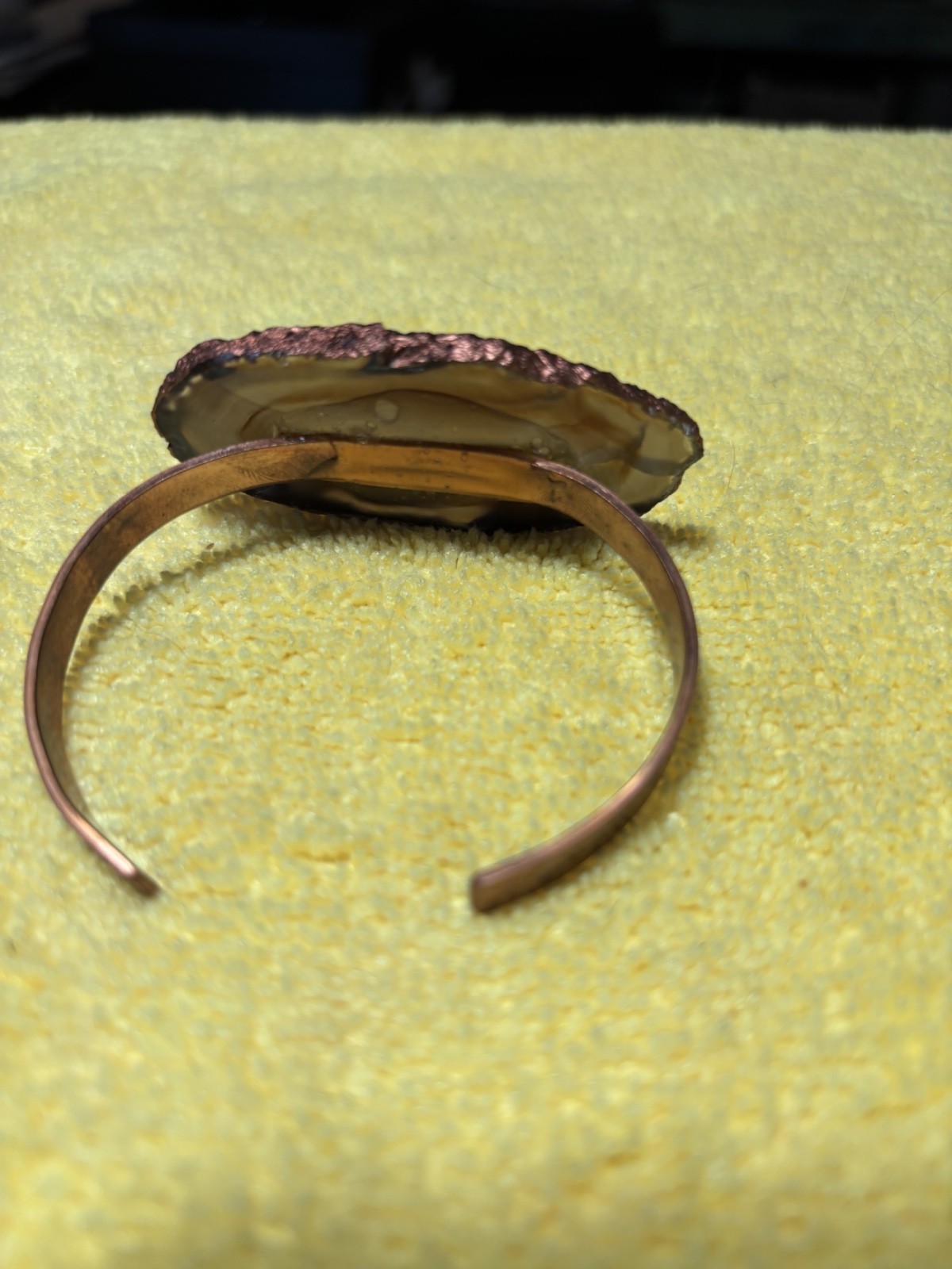 copper bracelt with agate