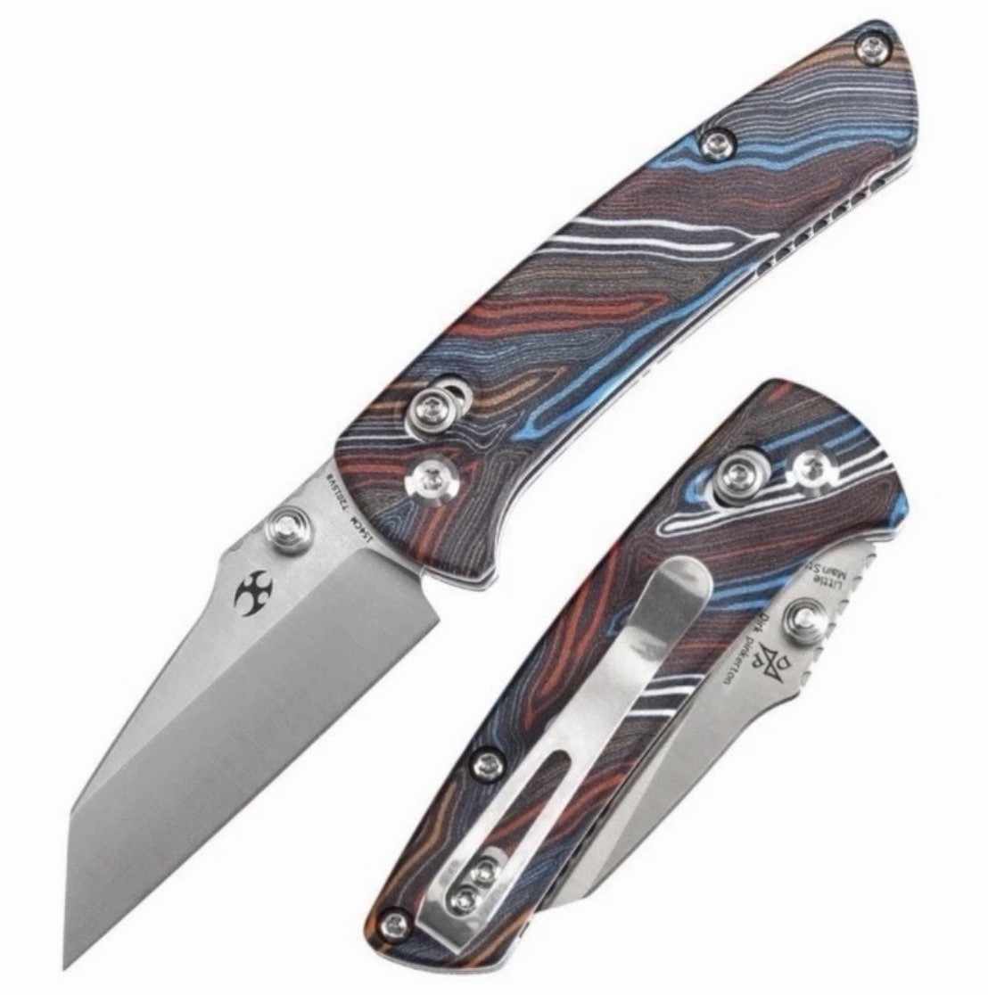 Kancept Little Main Street T2015V8 Tanto Folding Knife 154CM Multicolor G10