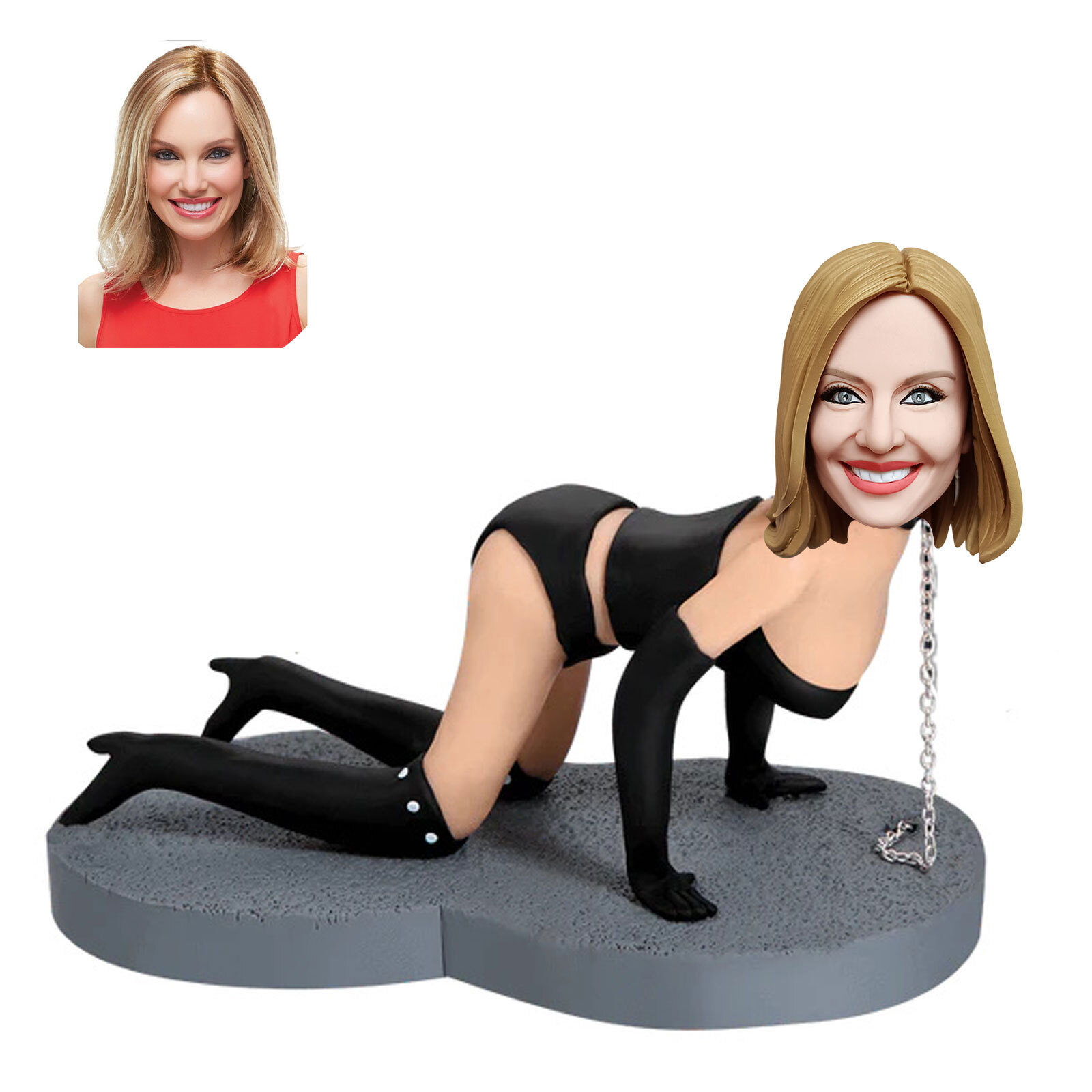 Sexy Chain Up Woman Custom Bobblehead Custom Action Figure Based on Your Photo