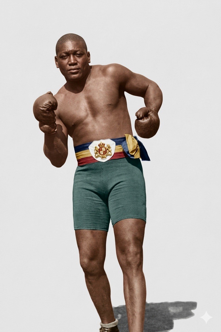 Modern REPRINT Postcard Jack Johnson Boxing Boxer B280