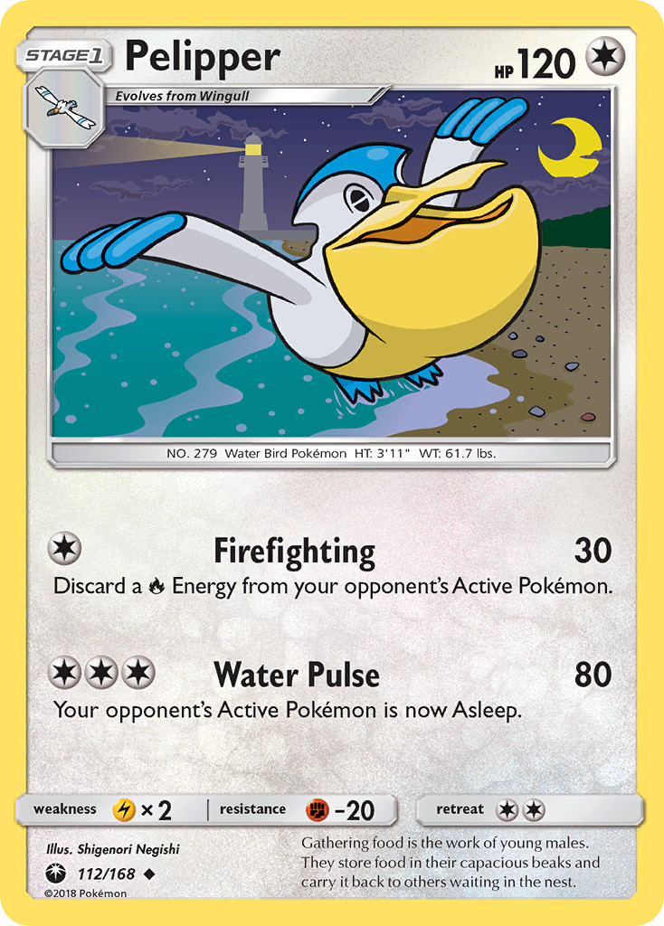 🔥 PELIPPER 112/168 CELESTIAL STORM UNCOMMON POKEMON NM/M NEGISHI 🔥