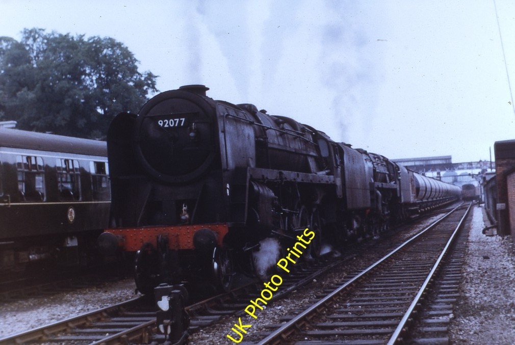 35mm Railway Slide BR STD 9F 92077 oil train at Shrewsbury Station c1960’s