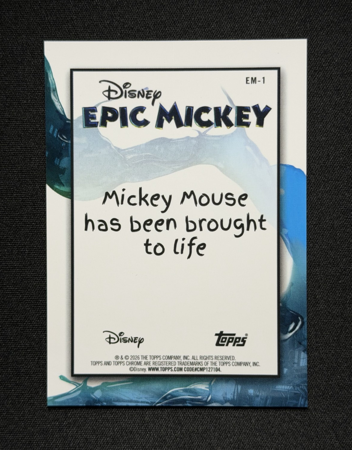Mickey Mouse 💥🐭 EPIC MICKEY GOLD REFRACTOR /50! 2026 Topps Disney Neon