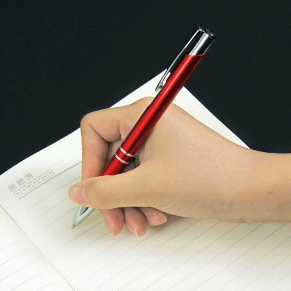 Luxury Full Metal Ballpoint Pen 1mm Black Ink Gel Pen Office Writing Stationery