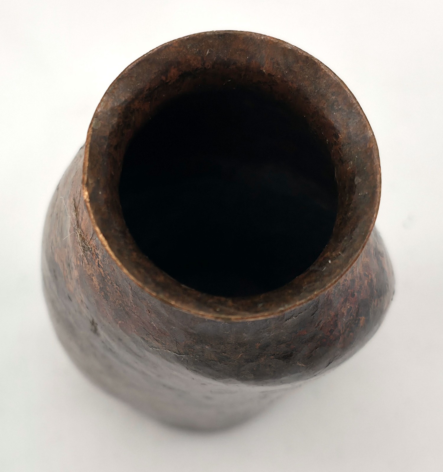 Small Hand Hammered Copper Vase Asymmetrical from Santa Clara del Cobre ~ Video