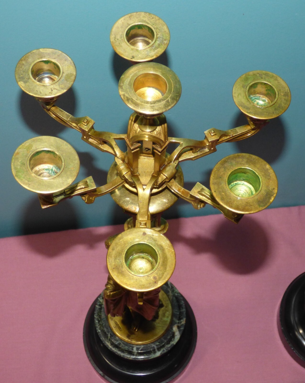 Pair French Neo Classical Bronze Figural Candelabras James Pradier, Susse Fres