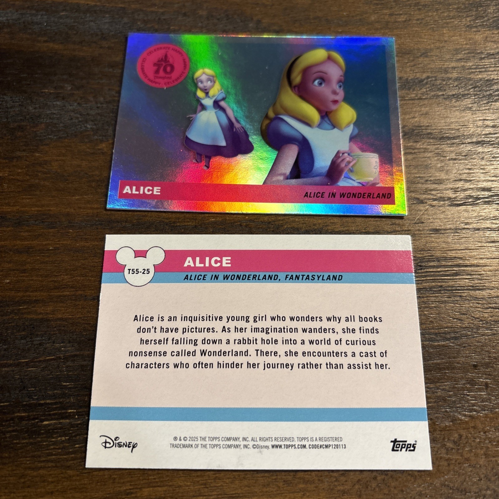 2025 Topps Disneyland 70th Anniversary Alice in Wonderland 1955 Icons #T55-25