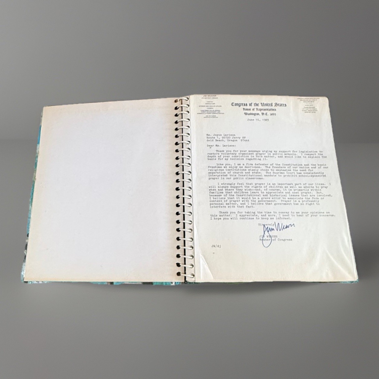 Congress of the United States House Of Representatives Letterhead 1969-80s Used