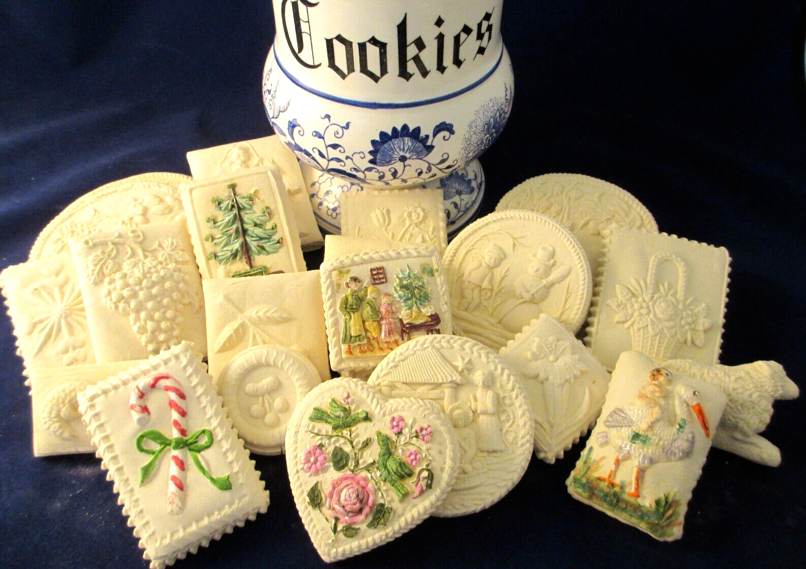 Springerle Speculaas Gingerbread Cookie Stamp Press MOLD ASSORTED FRUIT IN ARCH