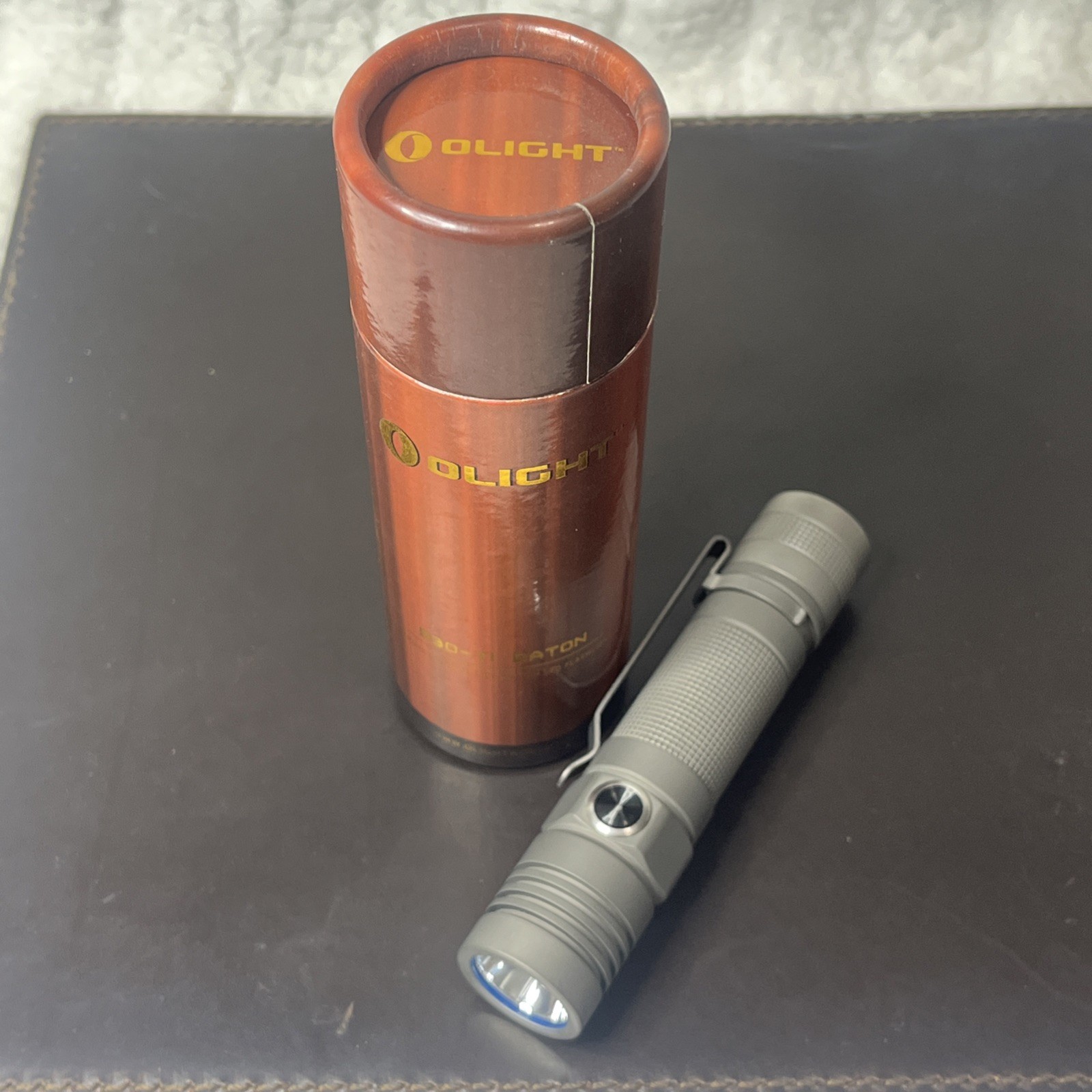 Olight S30-Ti Baton Blasted Titanium Flashlight w Original Unsealed Box RARE