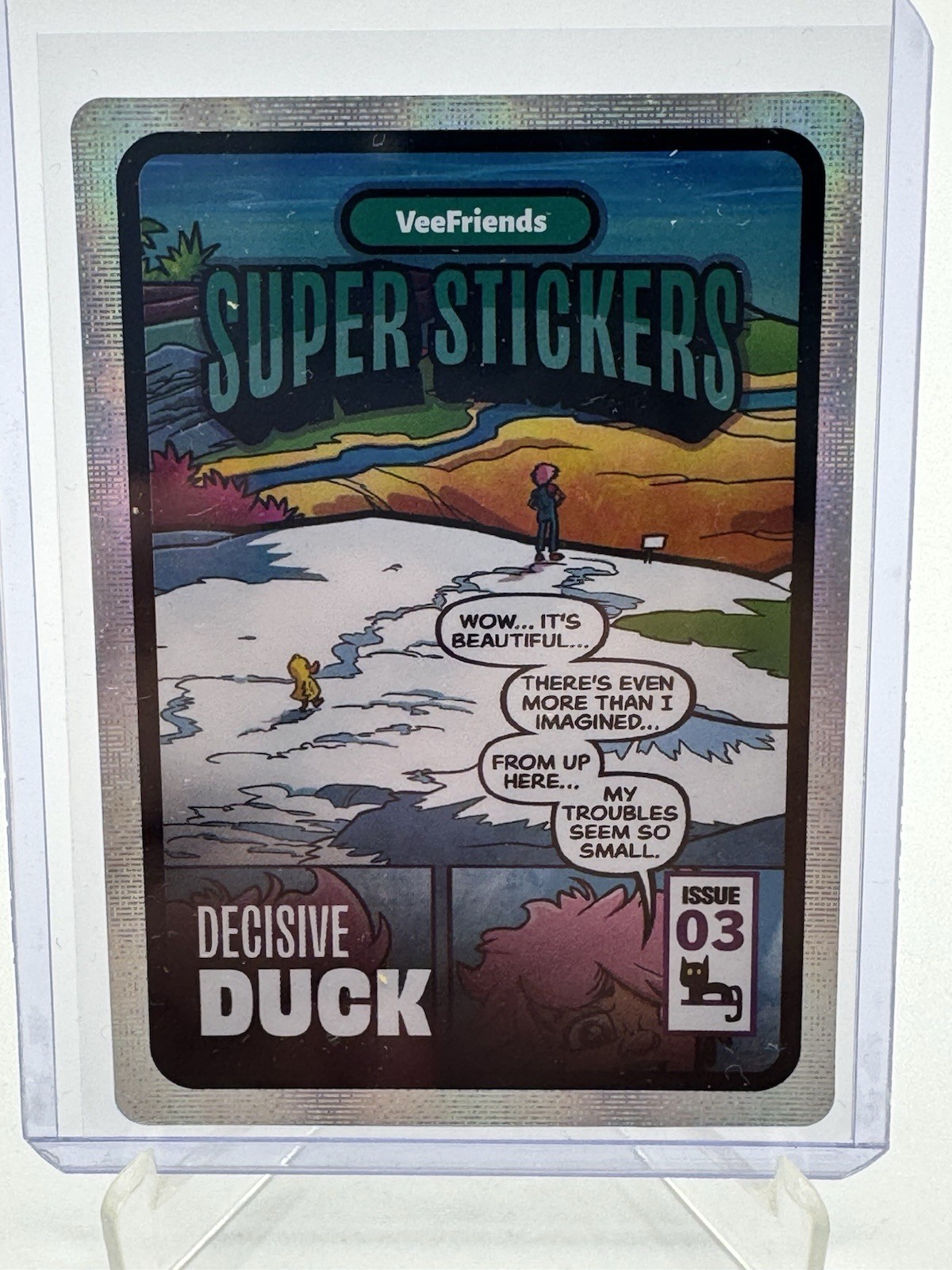 VeeFriends Decisive Duck Super Stickers Spectacular Comic Insert Hologram #03