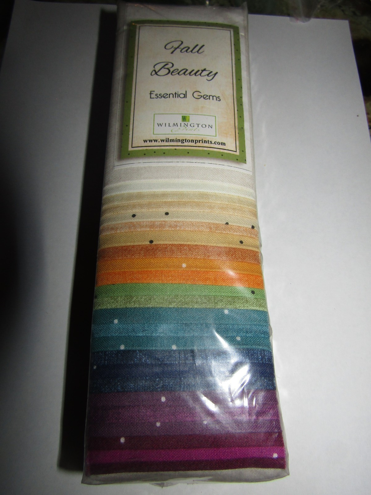 FALL BEAUTY DOTS 24 Pieces PRE-CUT Cotton 2 1/2″ by 44″ QUILT SQUARES/STRIPS