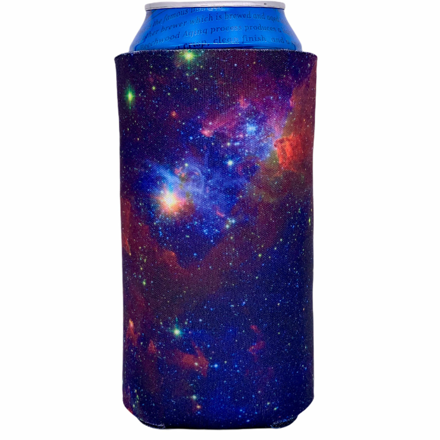 Galaxy Space Collapsible 16 oz Can Coolie; Stars, Planets, Tallboy
