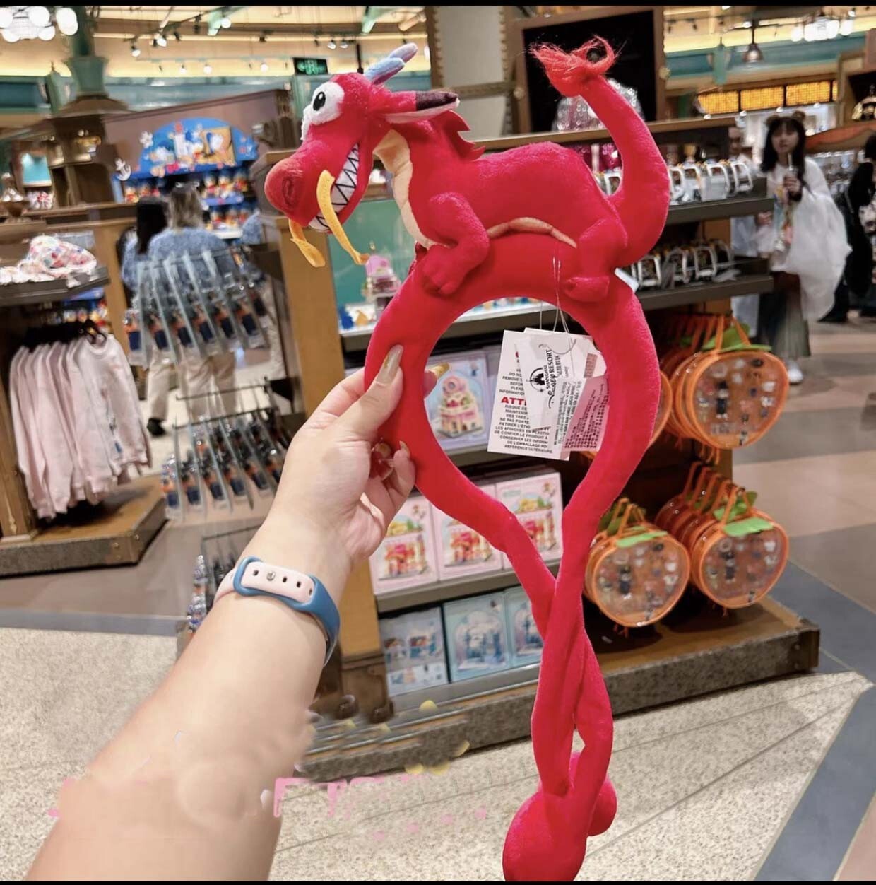 Disney parks authentic New Year Mulan Mushu Dragon Ear Headband Disneyland