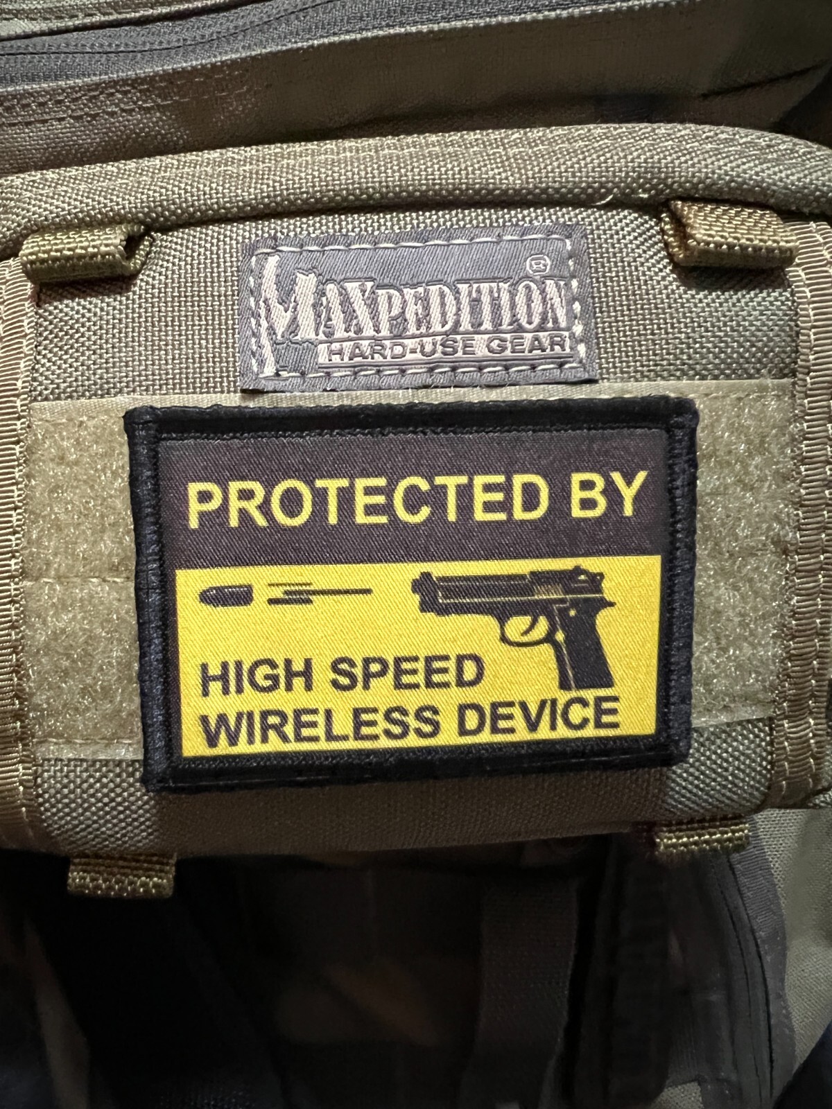 High Speed Wireless Morale Patch Funny Tactical ARMY Hook Military USA Badge