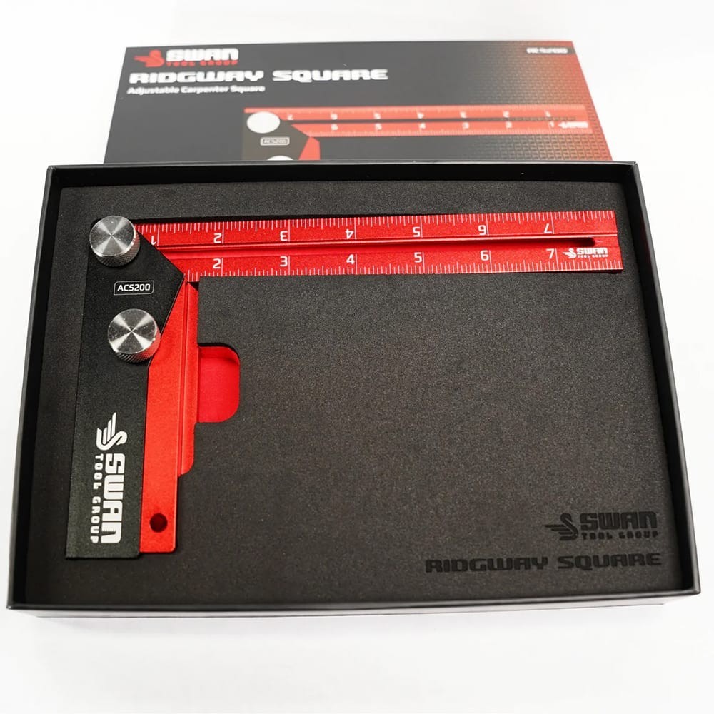 8″ Ridgway Adjustable Carpenter Square – 4 Tools in One: Combination Square…
