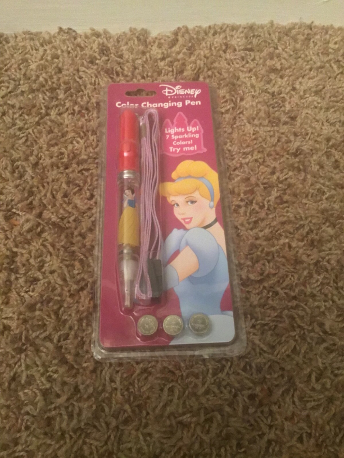 Vintage Disney Princess Snow White Color Changing Pen with 7 Sparkling Colors