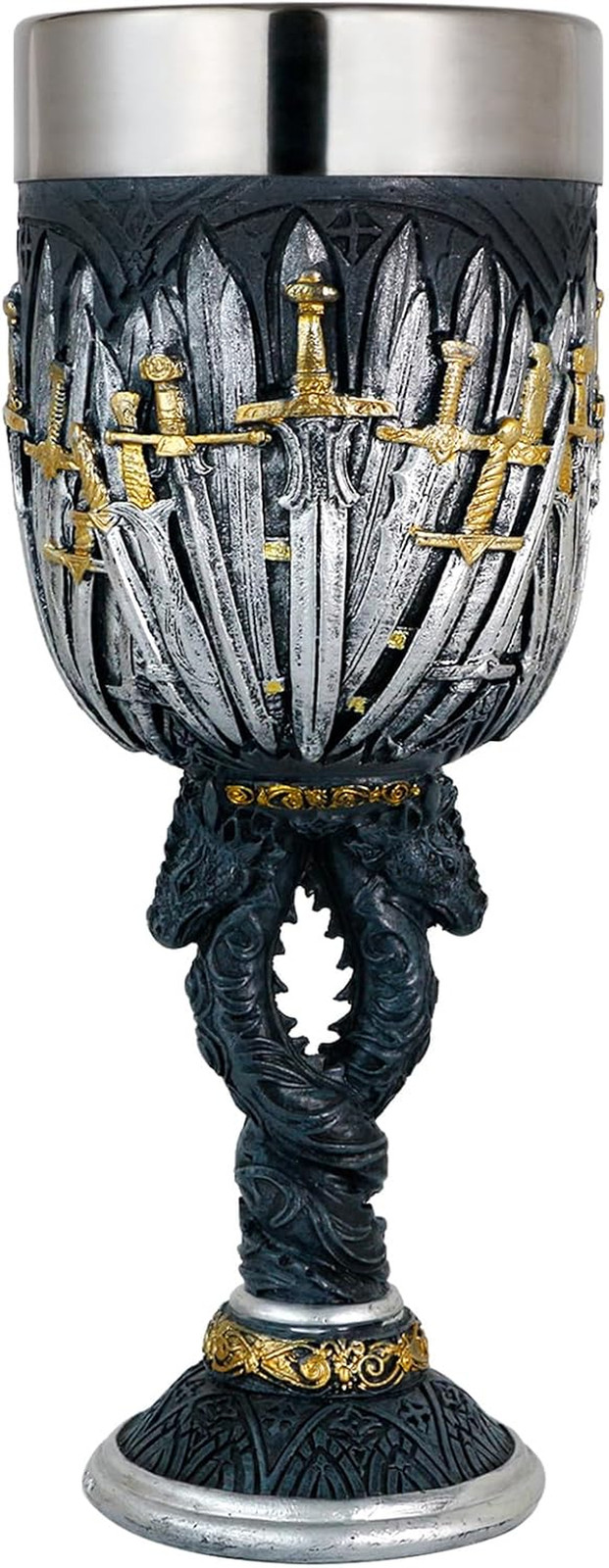 Alikiki Medieval Swords Dragon Wine Goblet – GOT D&D Game Chalice of Merchandise