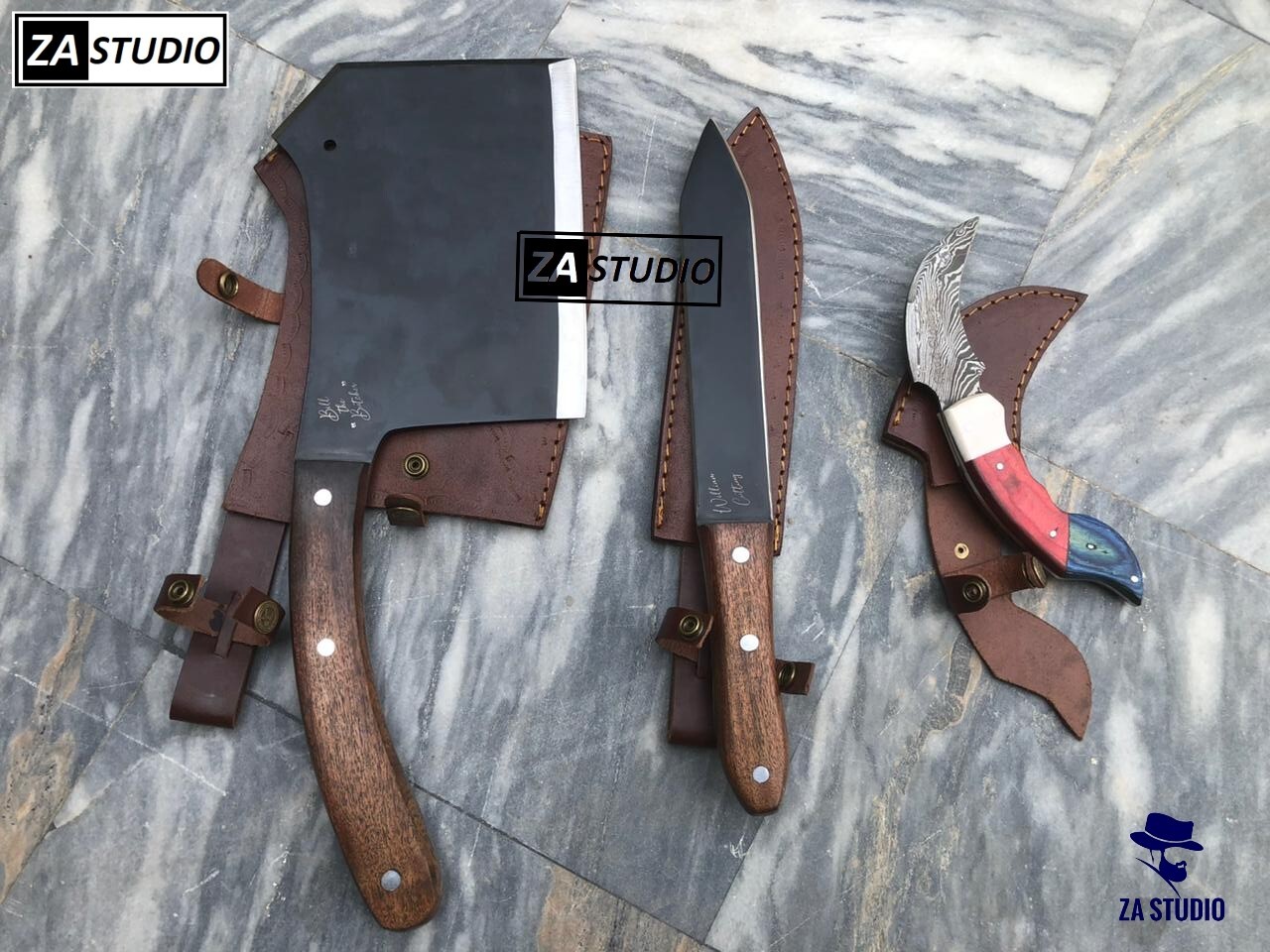 Gangs of New York Movie Knife Cleaver & Knife with Free Karambit Movie Prop
