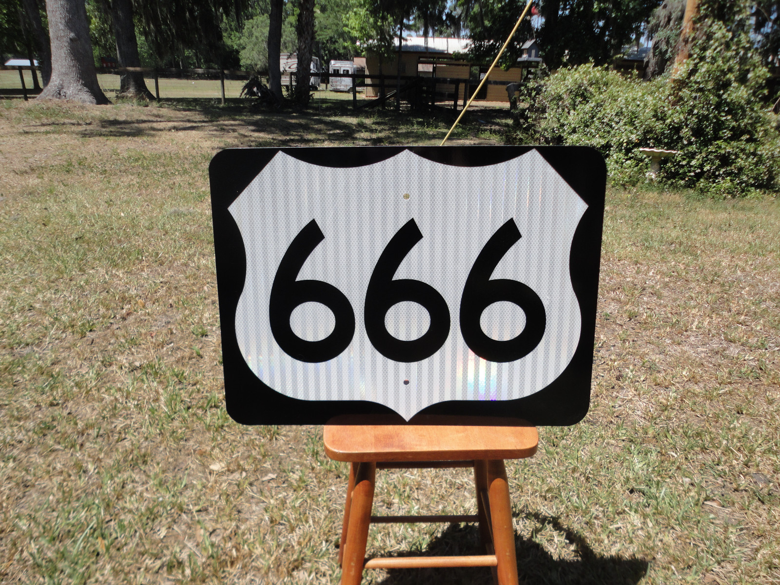 New Route 666 Devil’s Hwy Real Road Sign Rt 666 Great for Man Cave, Bar, Gift