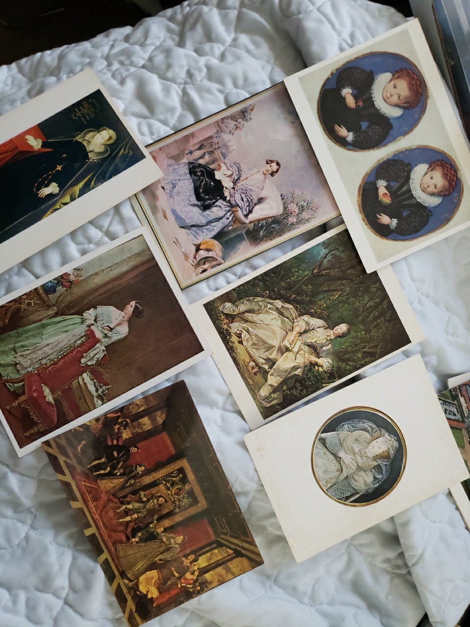 7 Vintage 4×6 Postcards European Portraits Women Men Children