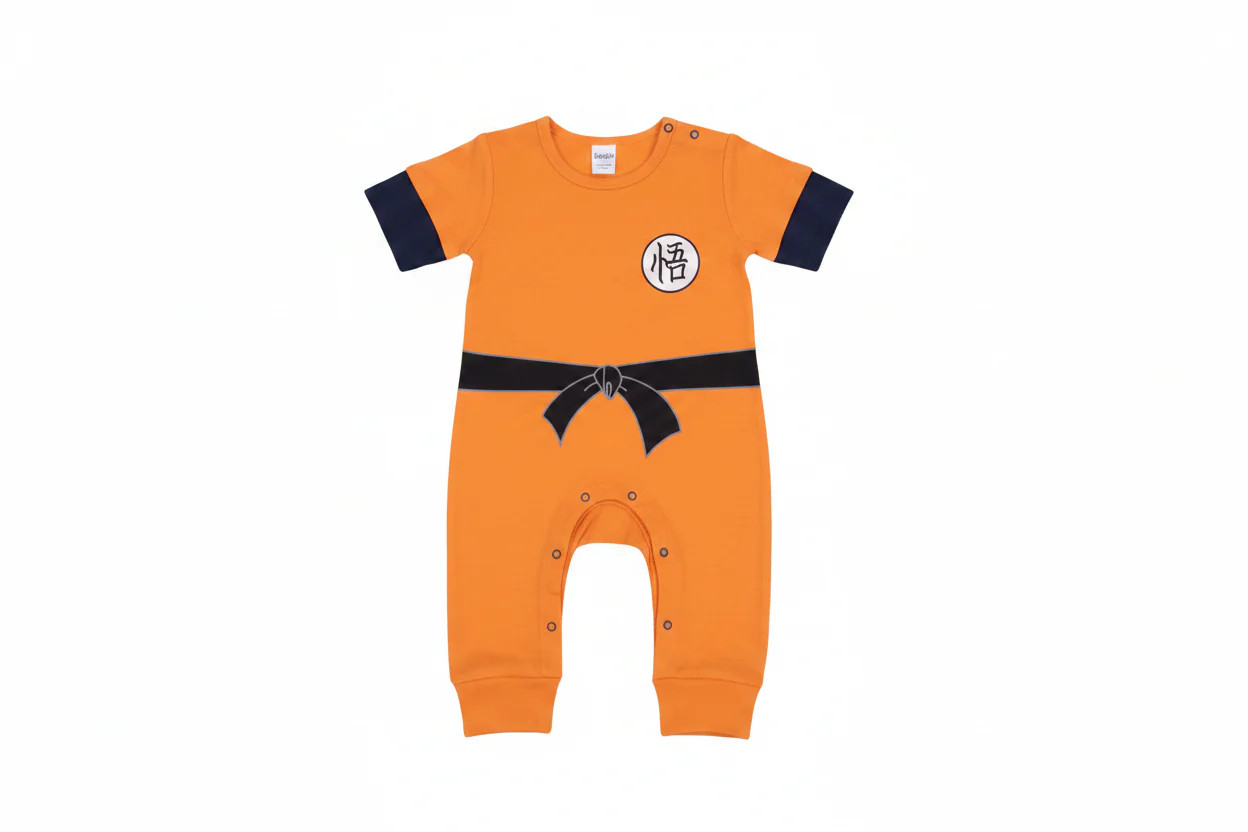 Dragon Ball Z Goku Baby Romper – Size 3-6 Months (Gently Used)