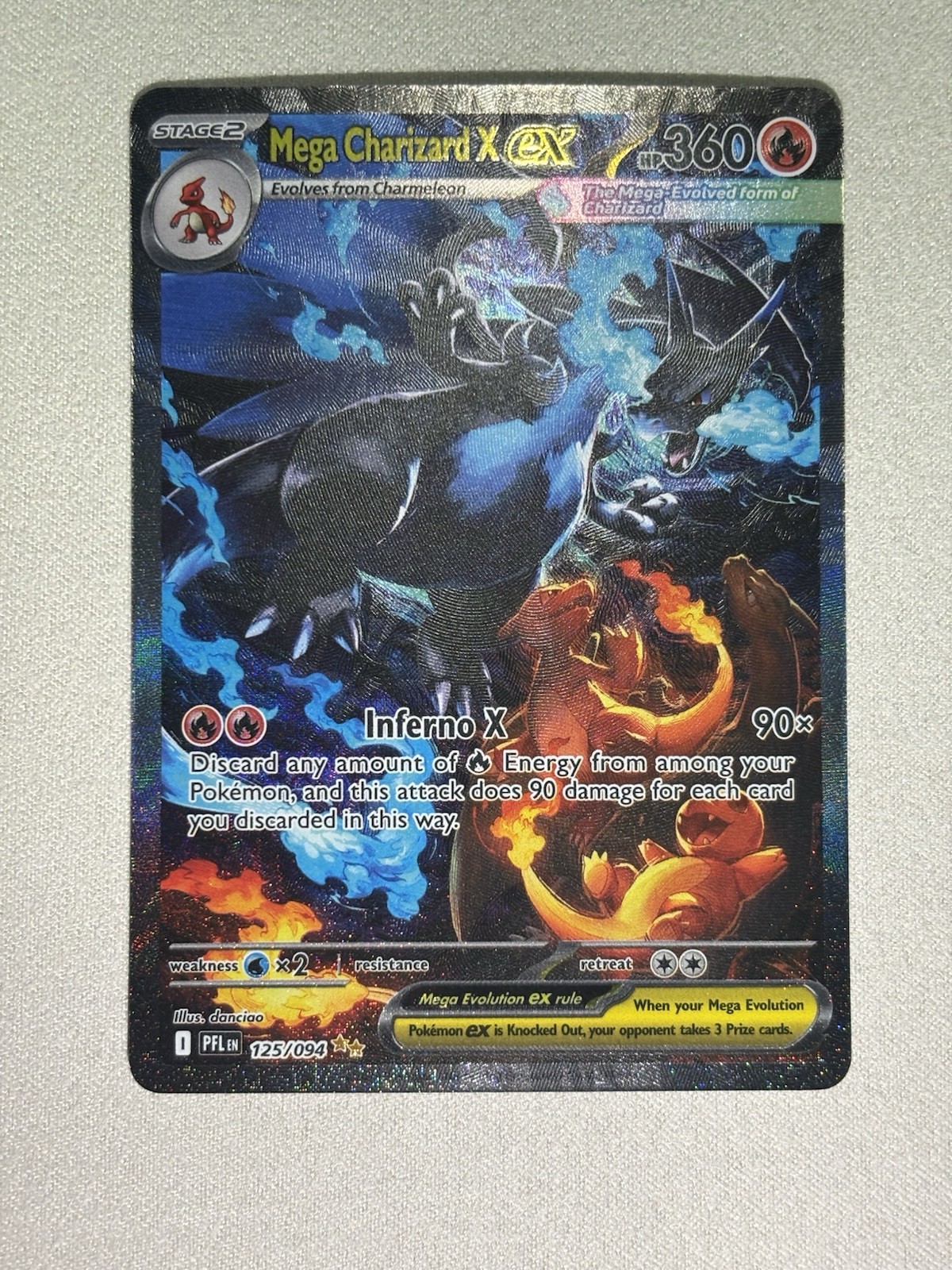 Mega Charizard x EX 125/094 Me02: Phantasmal Flames Holo-