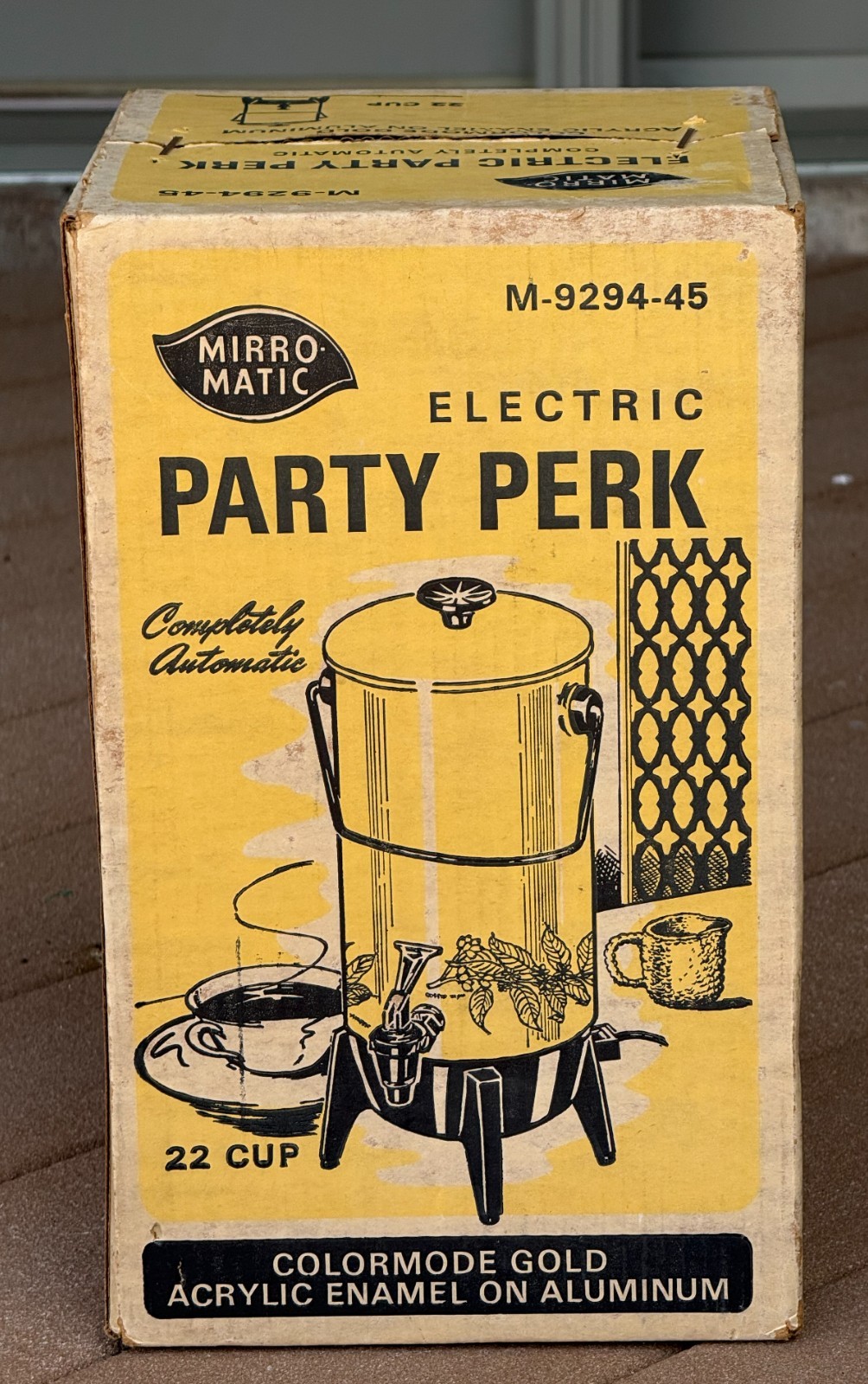 NOS Mirro-Matic Electric Party Perk 22 Cup Coffee Maker M-9294-45 Unopened
